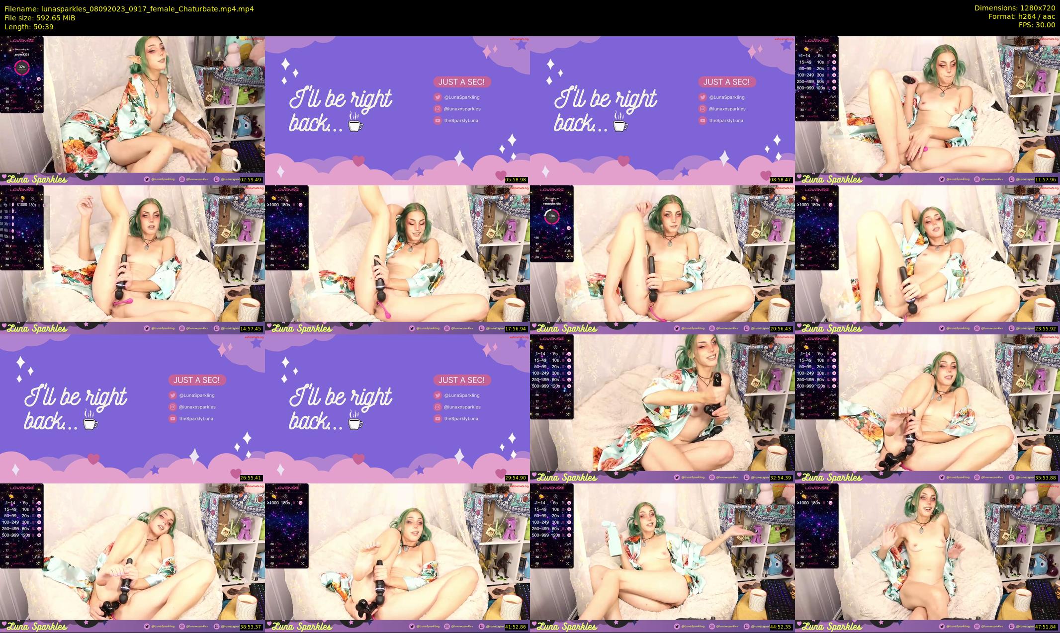 lunasparkles — 51 minute Chaturbate female cam show recording, 720p, Sep 8, 2023