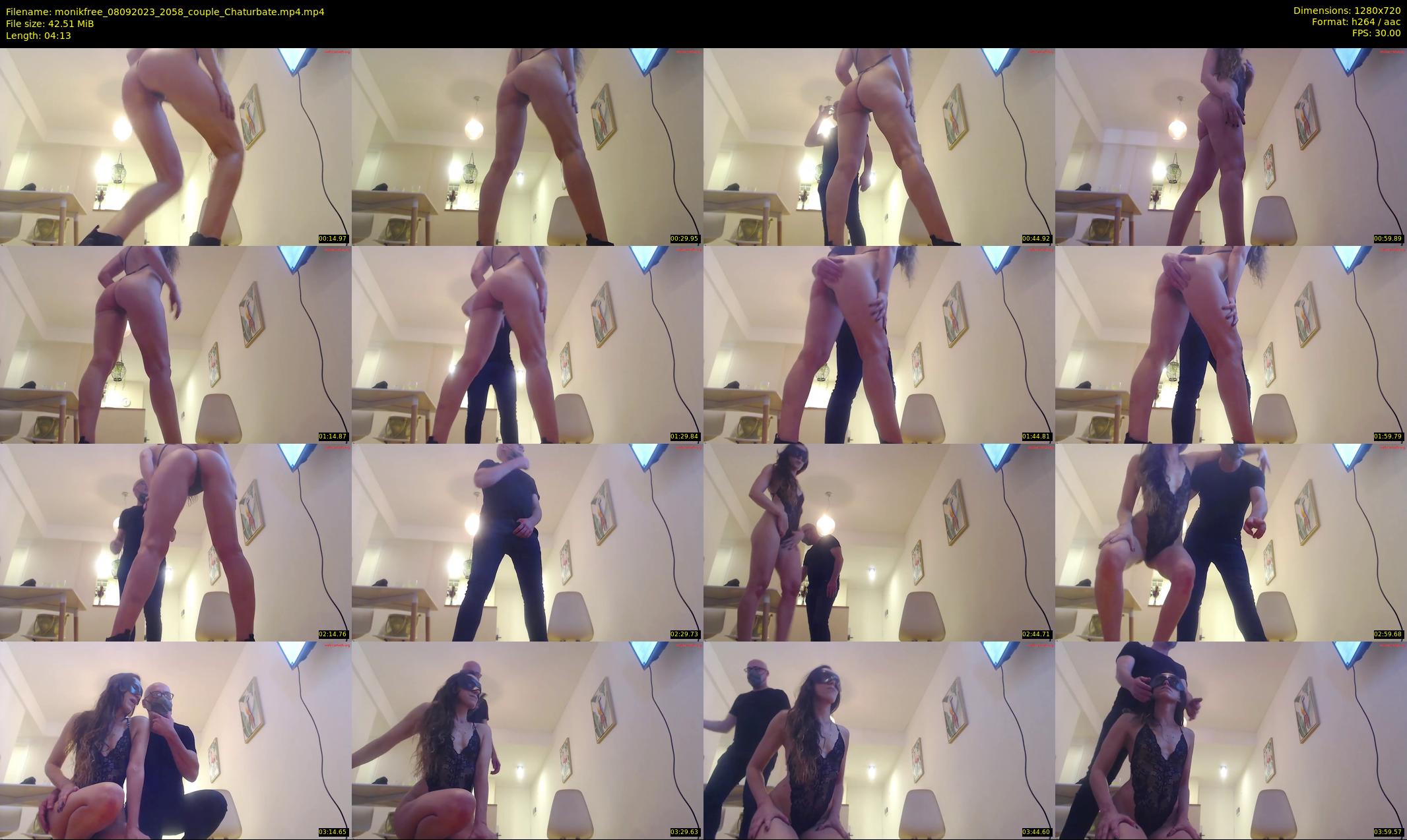monikfree — 5 minute Chaturbate couple cam show recording, 720p, Sep 8, 2023