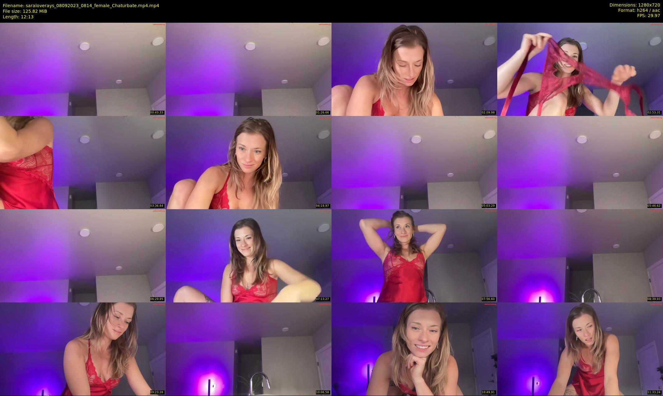 saraloverays — 13 minute Chaturbate female cam show recording, 720p, Sep 8, 2023