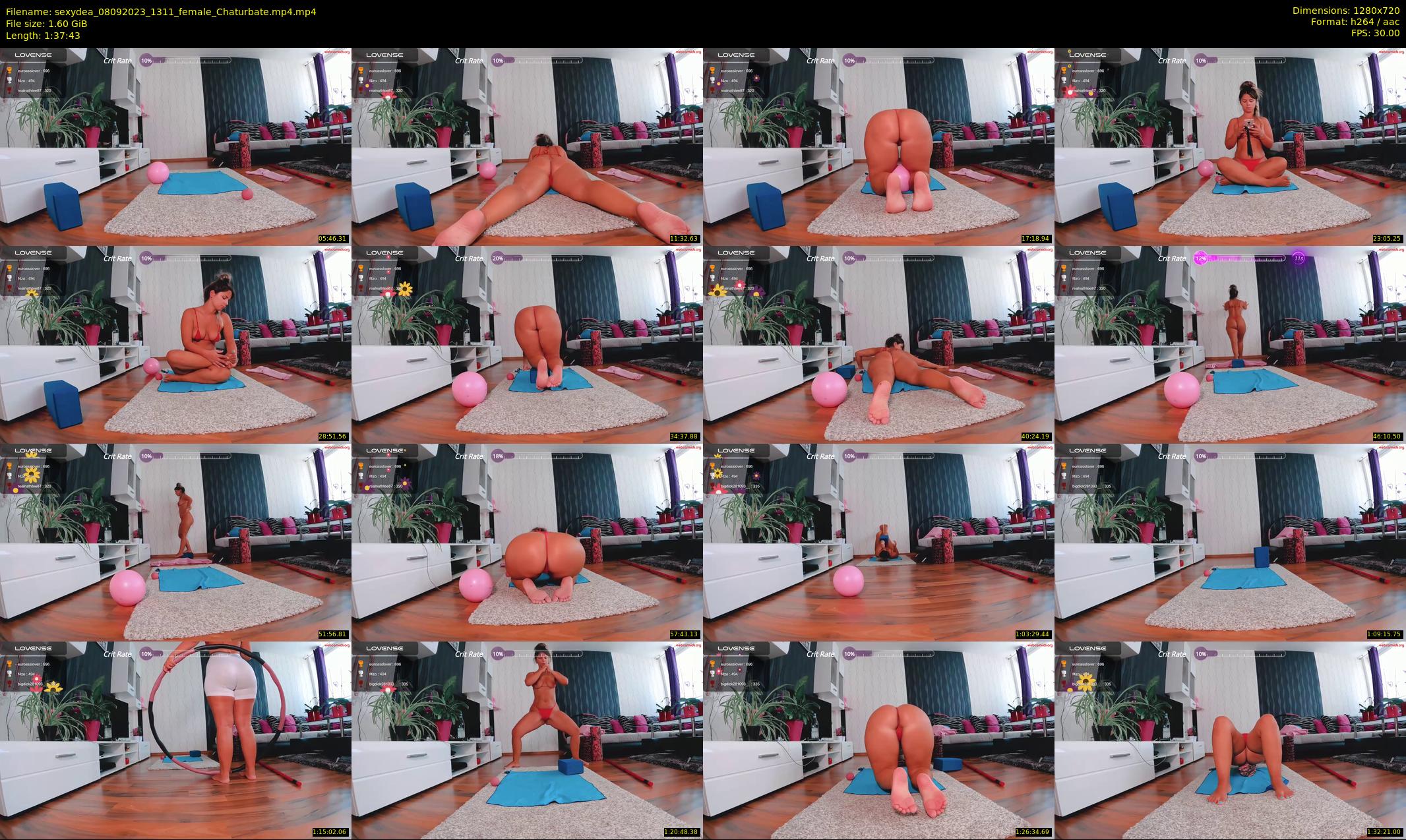 sexydea — 98 minute Chaturbate female cam show recording, 720p, Sep 8, 2023