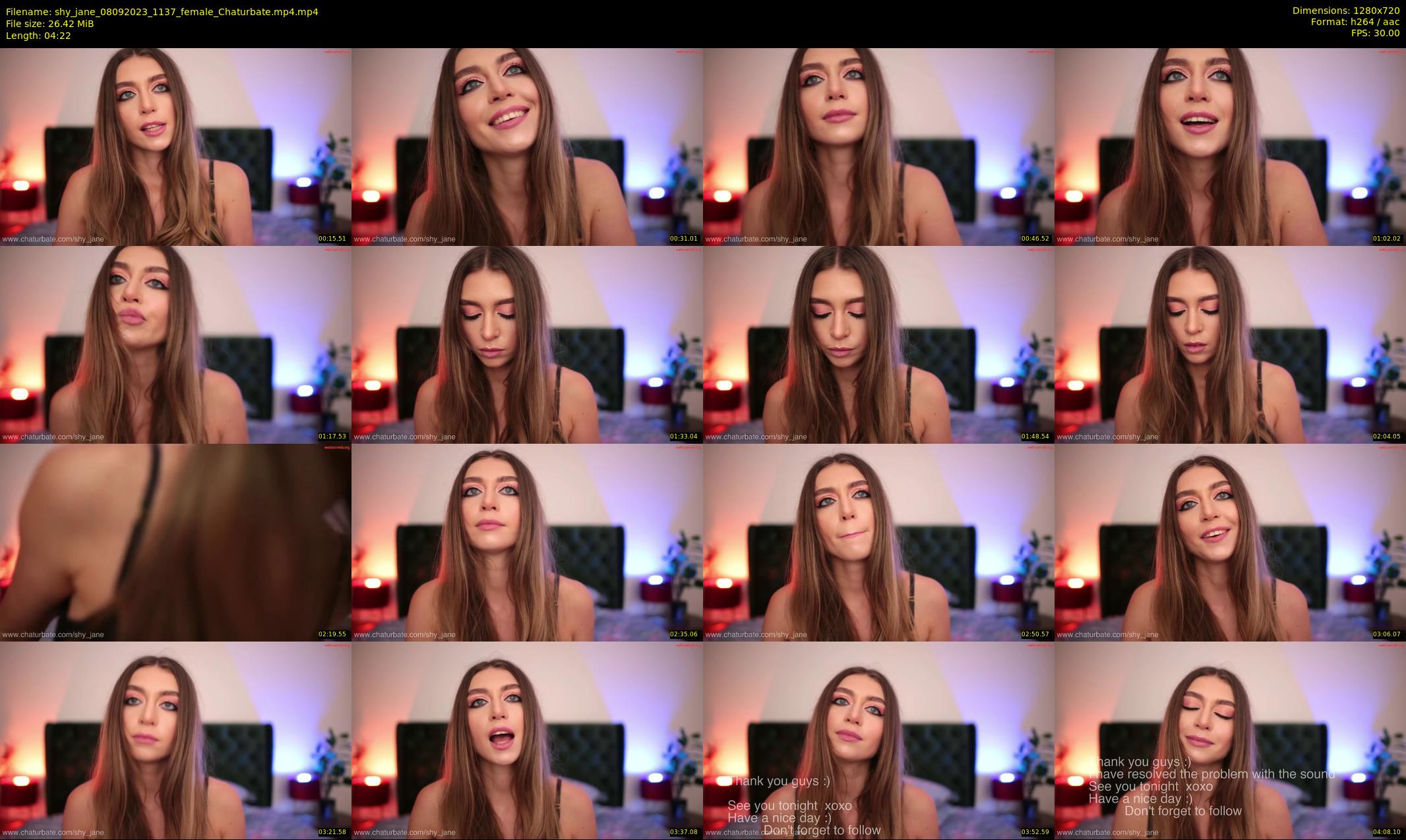 shy_jane — 5 minute Chaturbate female cam show recording, 720p, Sep 8, 2023