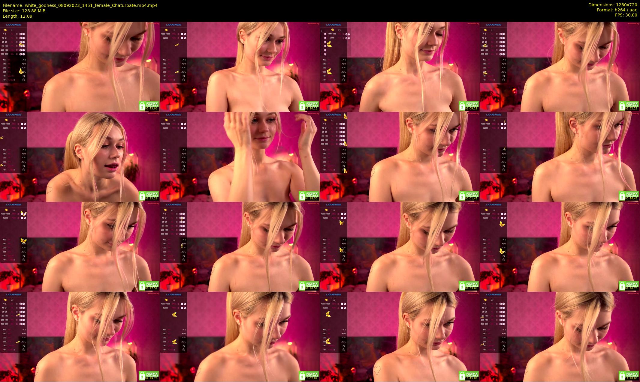 white_godness — 13 minute Chaturbate female cam show recording, 720p, Sep 8, 2023