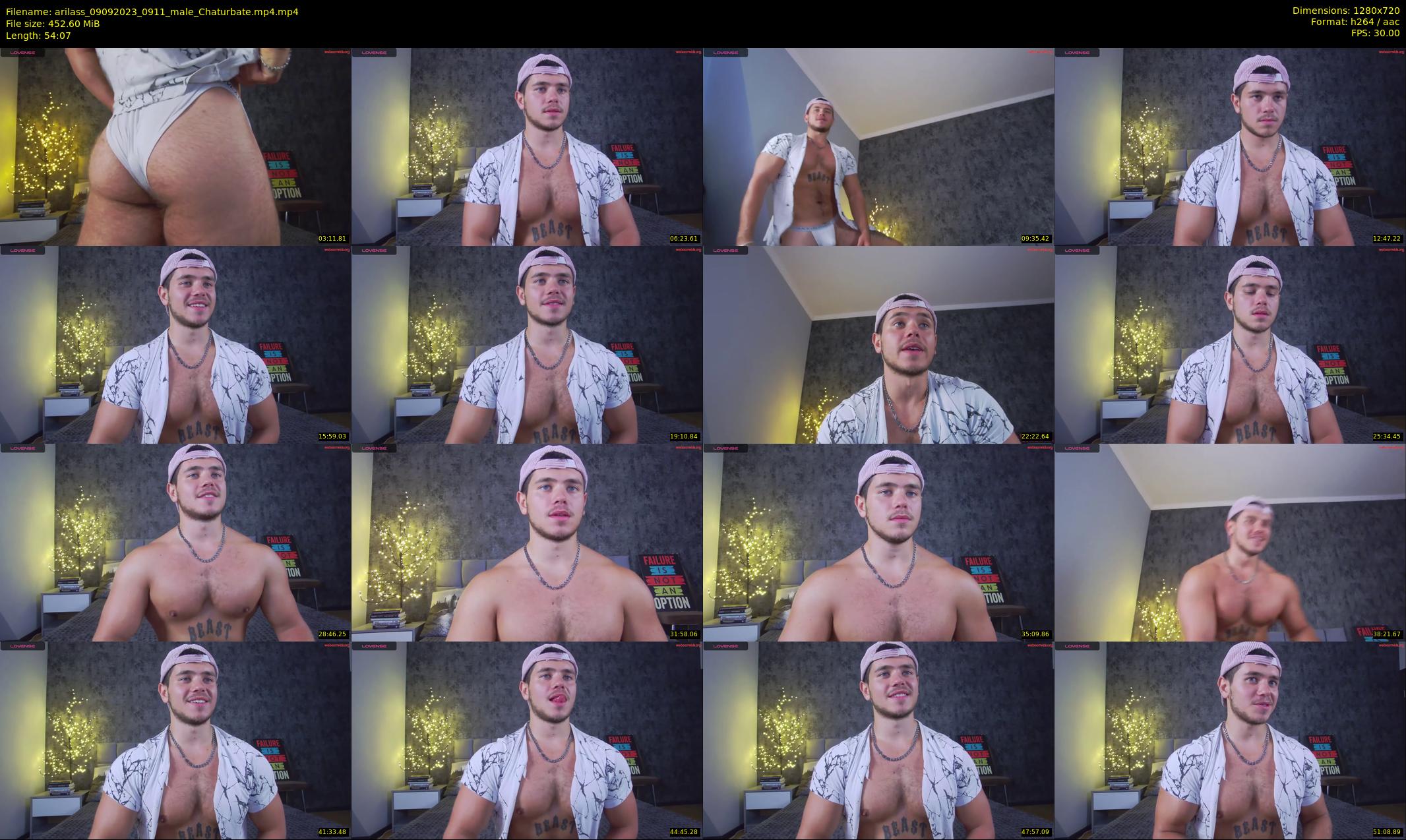 arilass — 55 minute Chaturbate male cam show recording, 720p, Sep 9, 2023