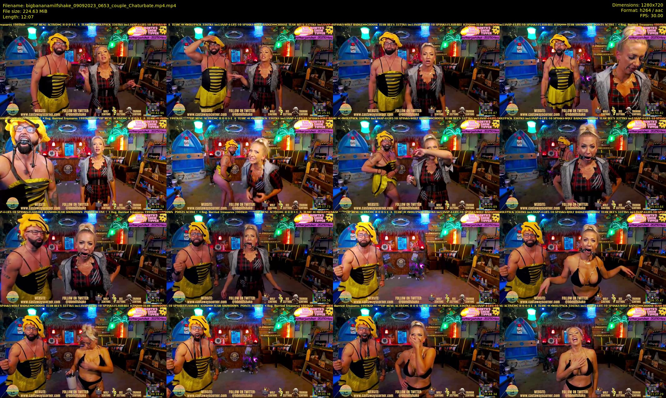 bigbananamilfshake — 13 minute Chaturbate couple cam show recording, 720p, Sep 9, 2023
