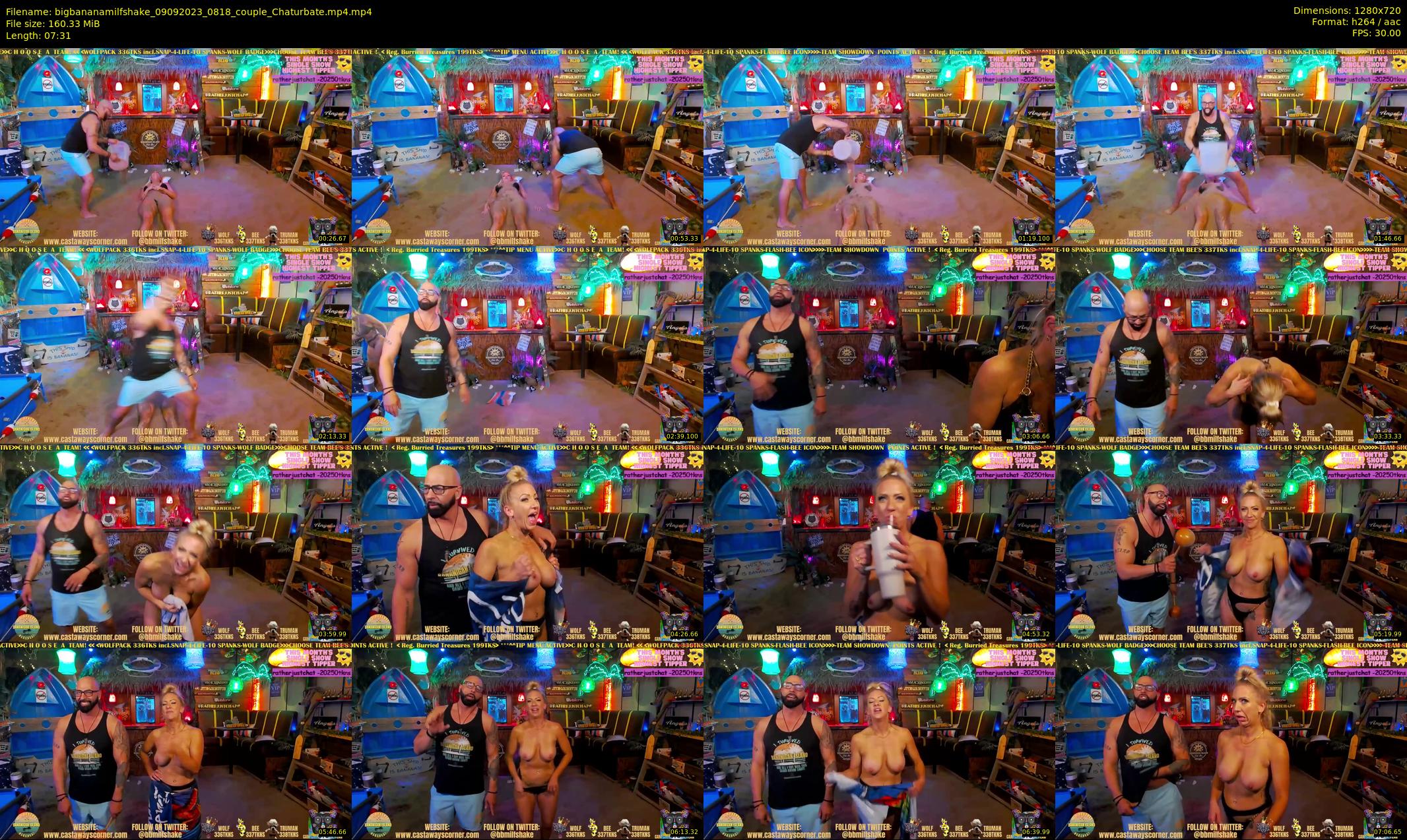 bigbananamilfshake — 8 minute Chaturbate couple cam show recording, 720p, Sep 9, 2023