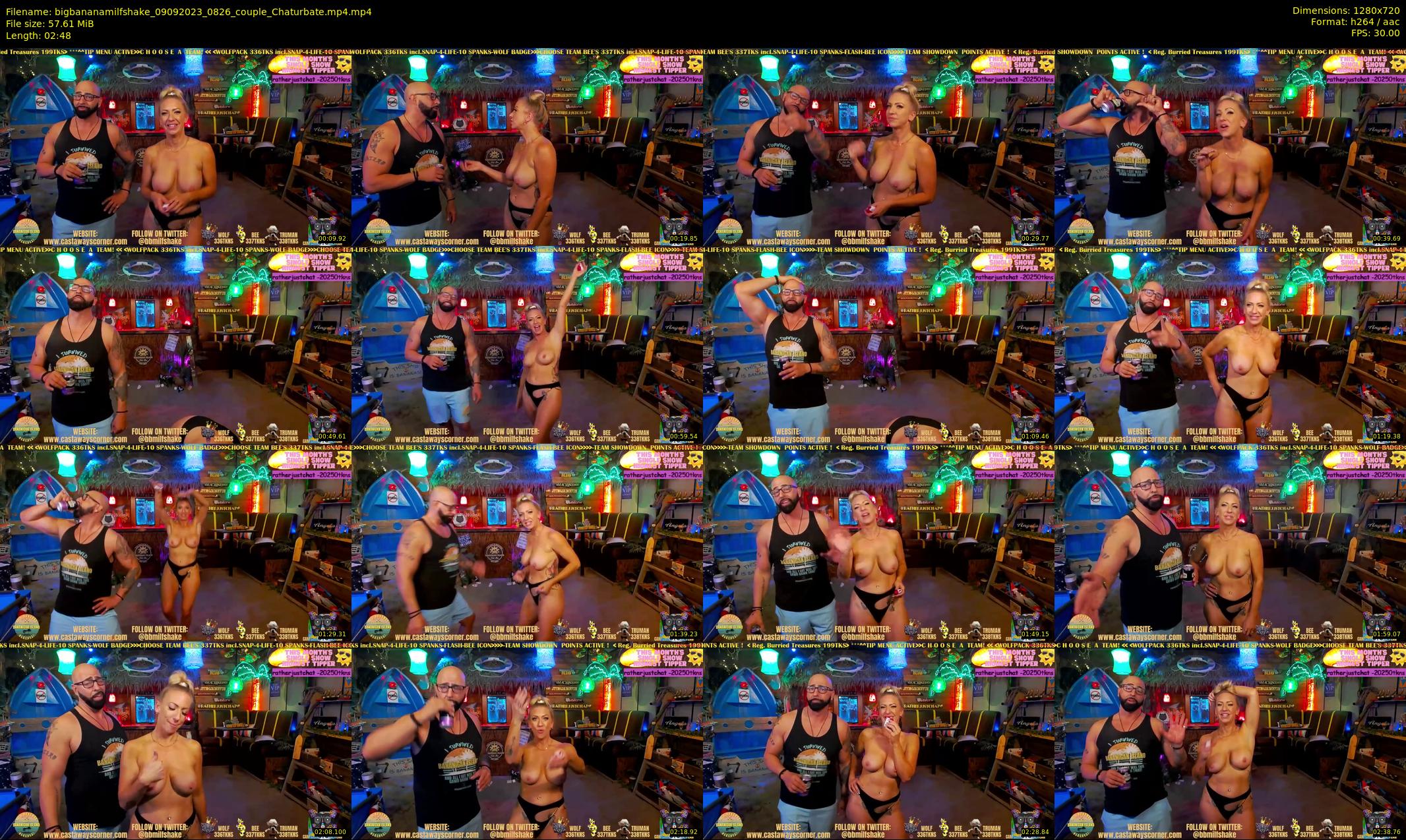 bigbananamilfshake — 3 minute Chaturbate couple cam show recording, 720p, Sep 9, 2023
