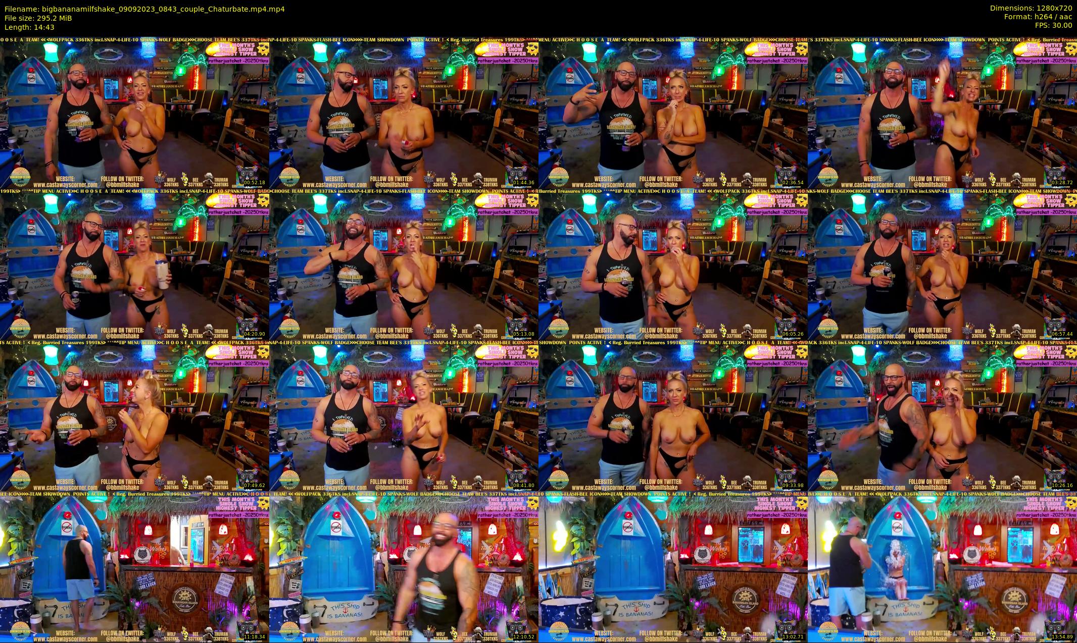 bigbananamilfshake — 15 minute Chaturbate couple cam show recording, 720p, Sep 9, 2023