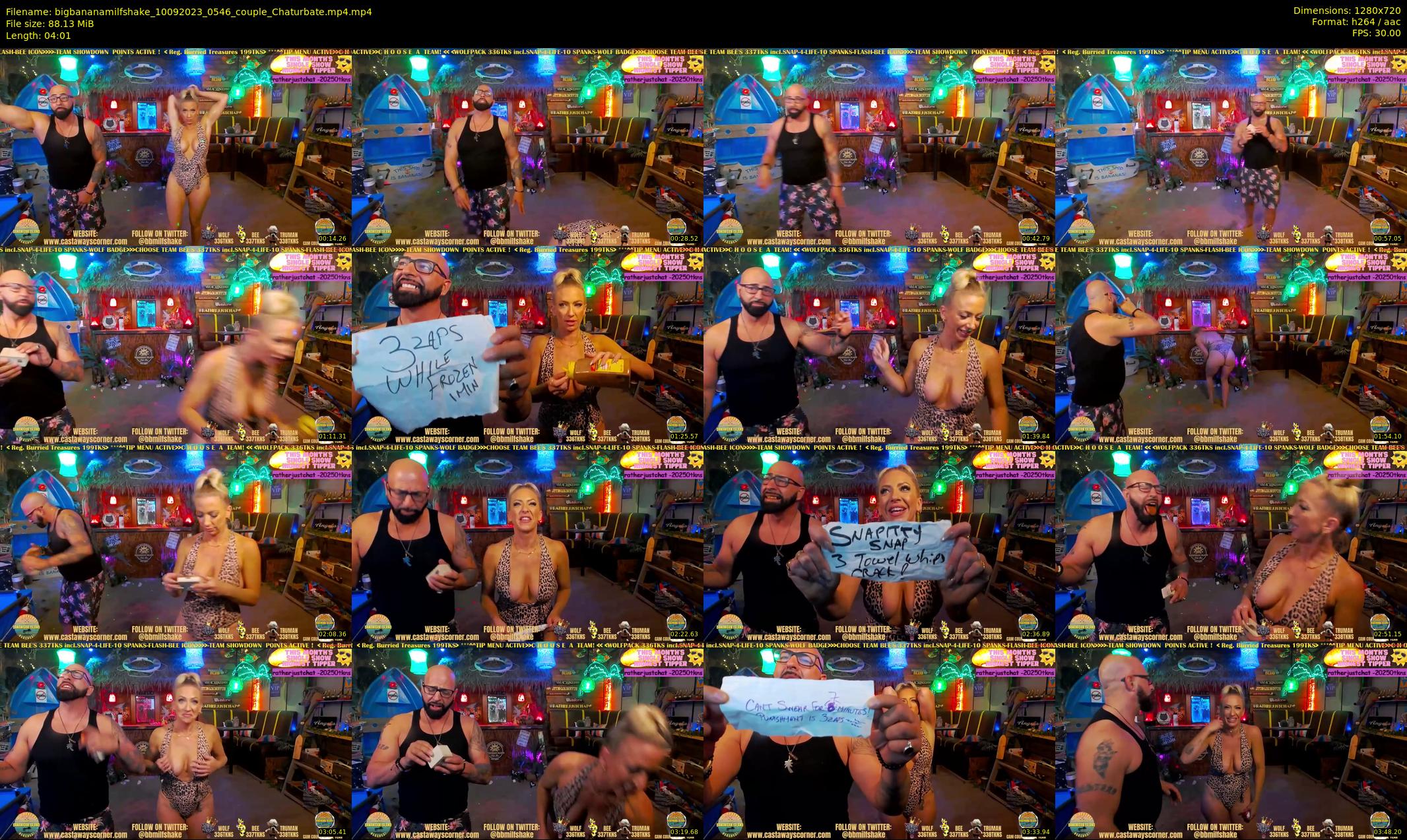 bigbananamilfshake — 5 minute Chaturbate couple cam show recording, 720p, Sep 10, 2023
