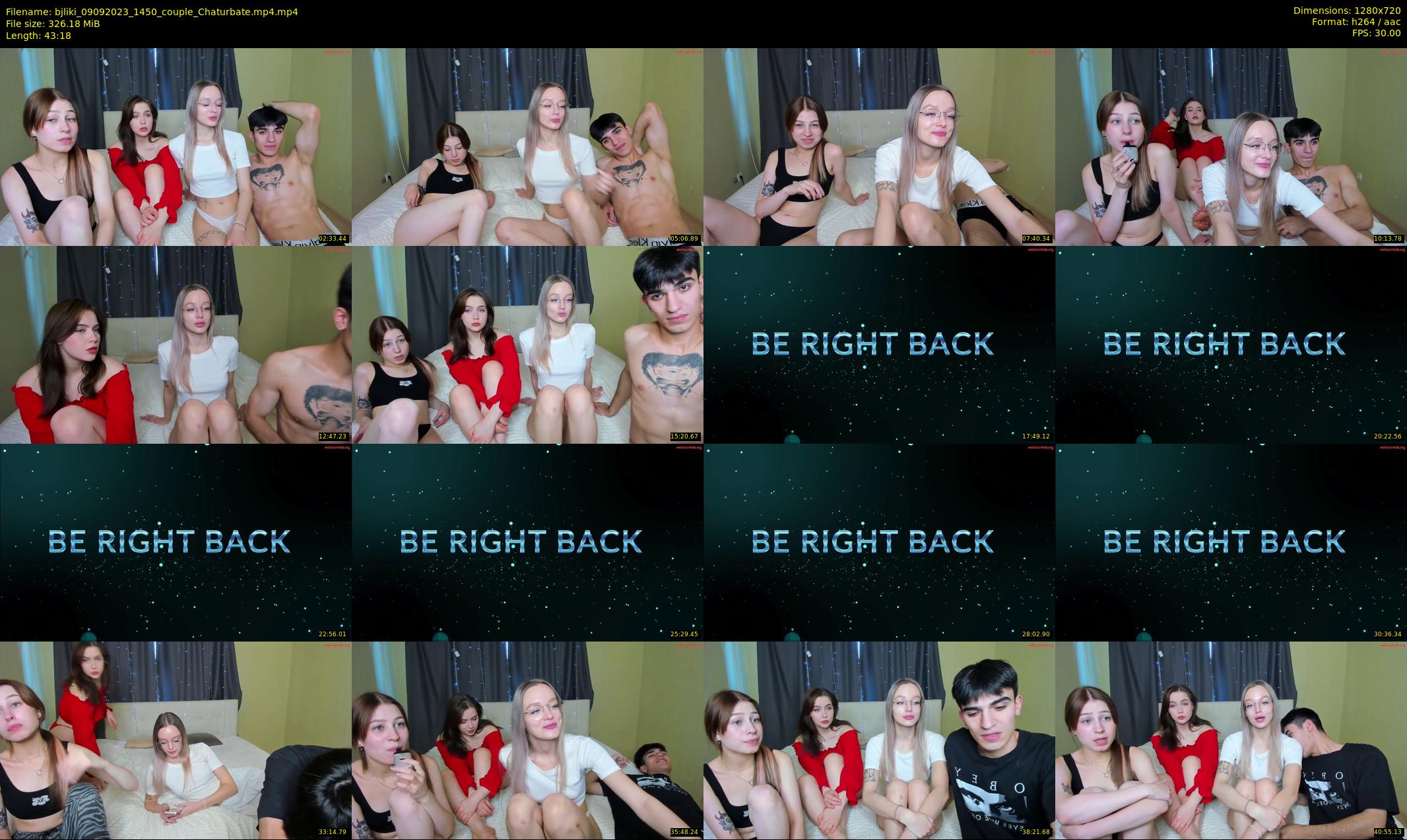 bjliki — 44 minute Chaturbate couple cam show recording, 720p, Sep 9, 2023
