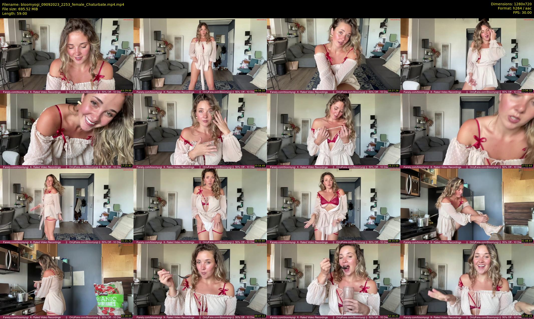 bloomyogi — 59 minute Chaturbate female cam show recording, 720p, Sep 9, 2023