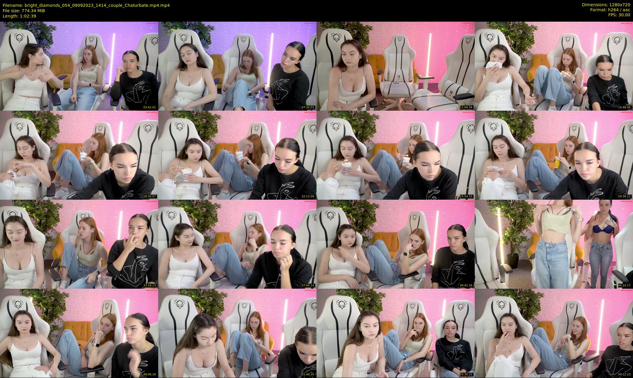 bright_diamonds_054 — 63 minute Chaturbate couple cam show recording, 720p, Sep 9, 2023