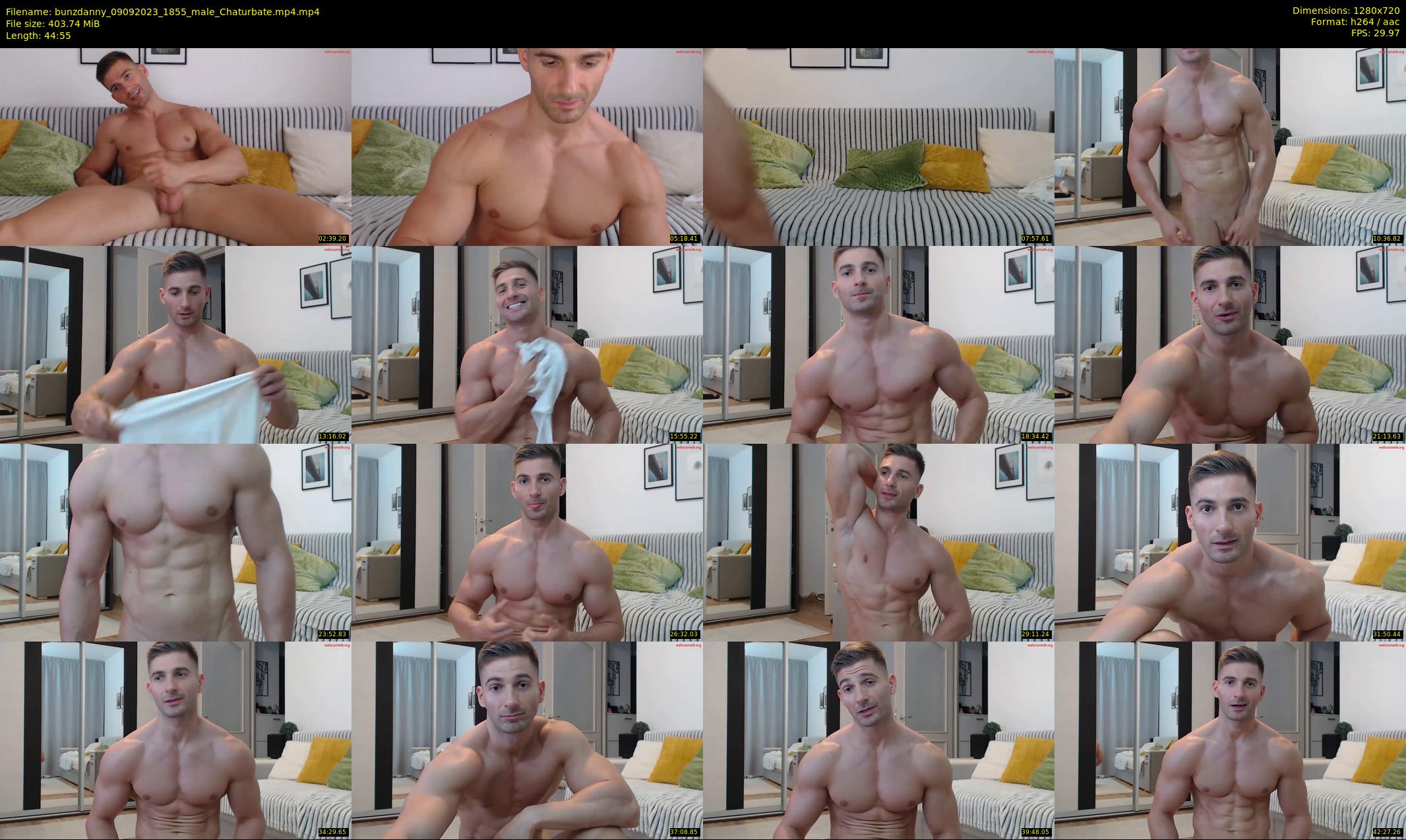 bunzdanny — 45 minute Chaturbate male cam show recording, 720p, Sep 9, 2023
