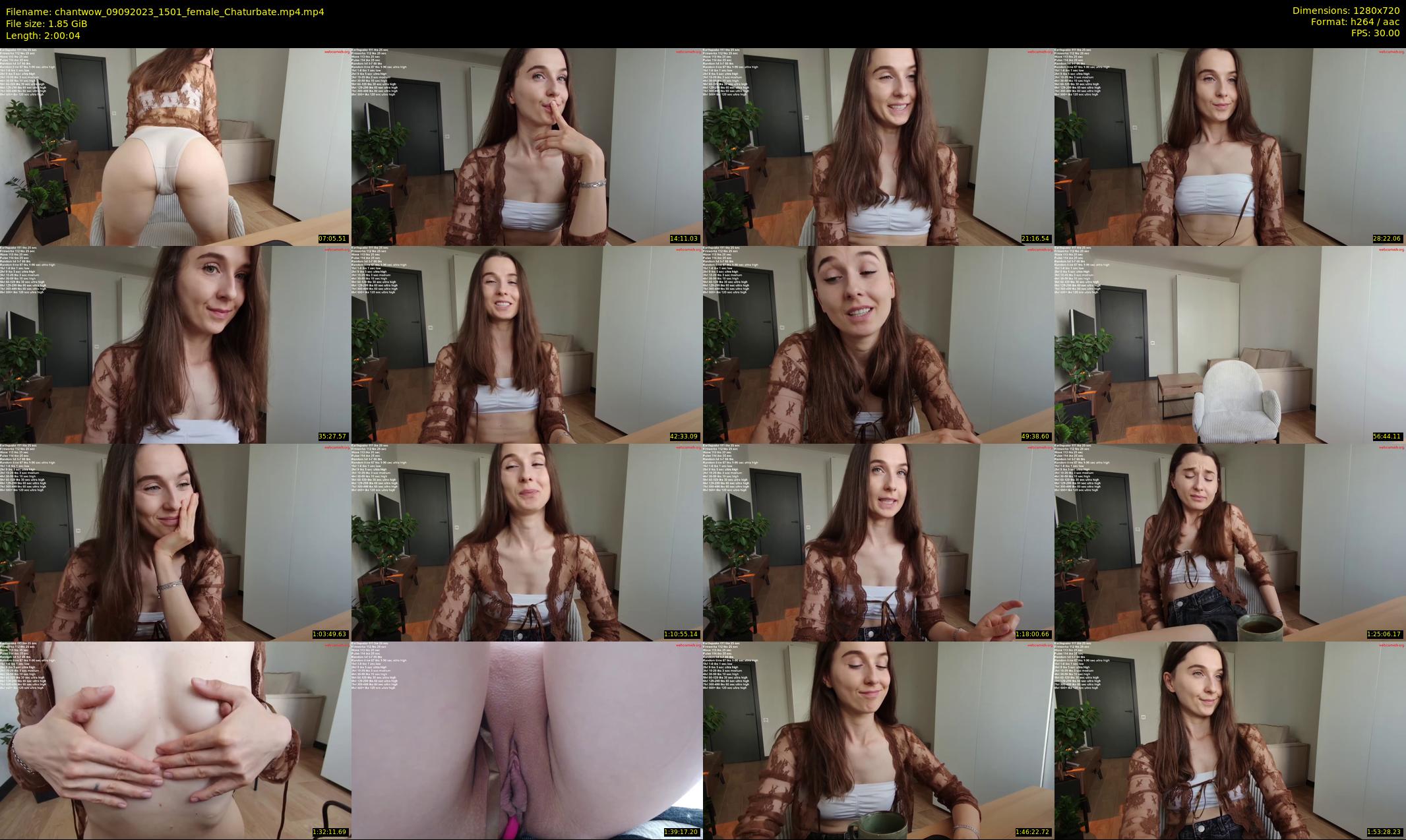 chantwow — 121 minute Chaturbate female cam show recording, 720p, Sep 9, 2023