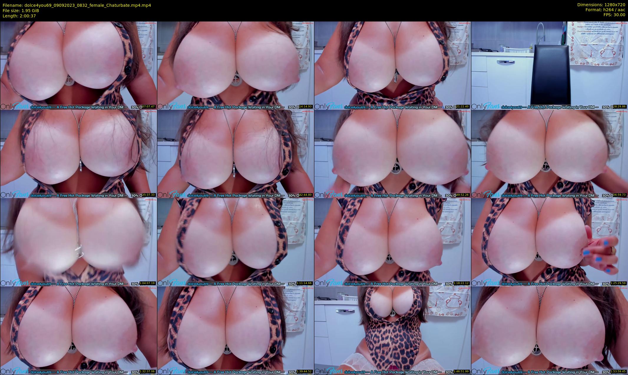 dolce4you69 — 121 minute Chaturbate female cam show recording, 720p, Sep 9, 2023