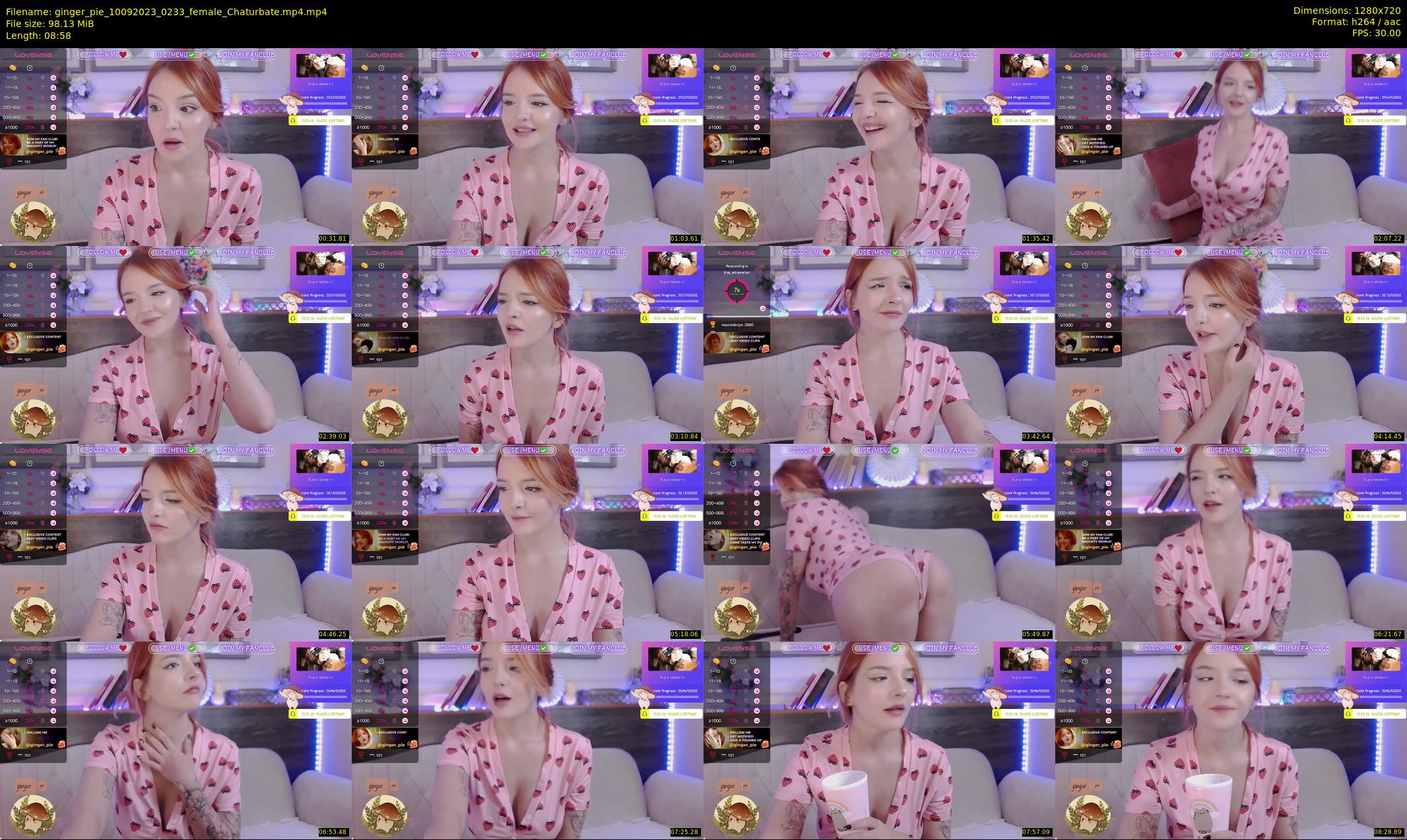 ginger_pie — 9 minute Chaturbate female cam show recording, 720p, Sep 10, 2023