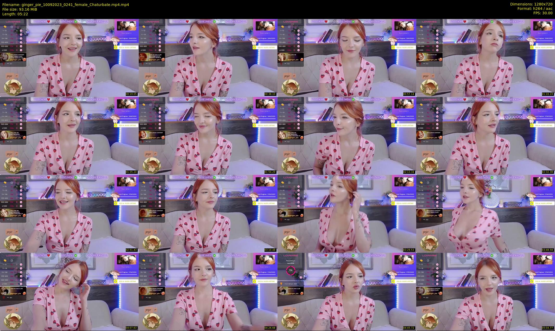 ginger_pie — 6 minute Chaturbate female cam show recording, 720p, Sep 10, 2023
