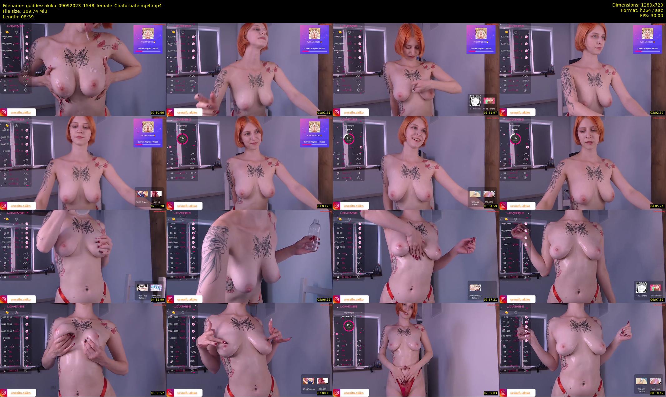 goddessakiko — 9 minute Chaturbate female cam show recording, 720p, Sep 9, 2023