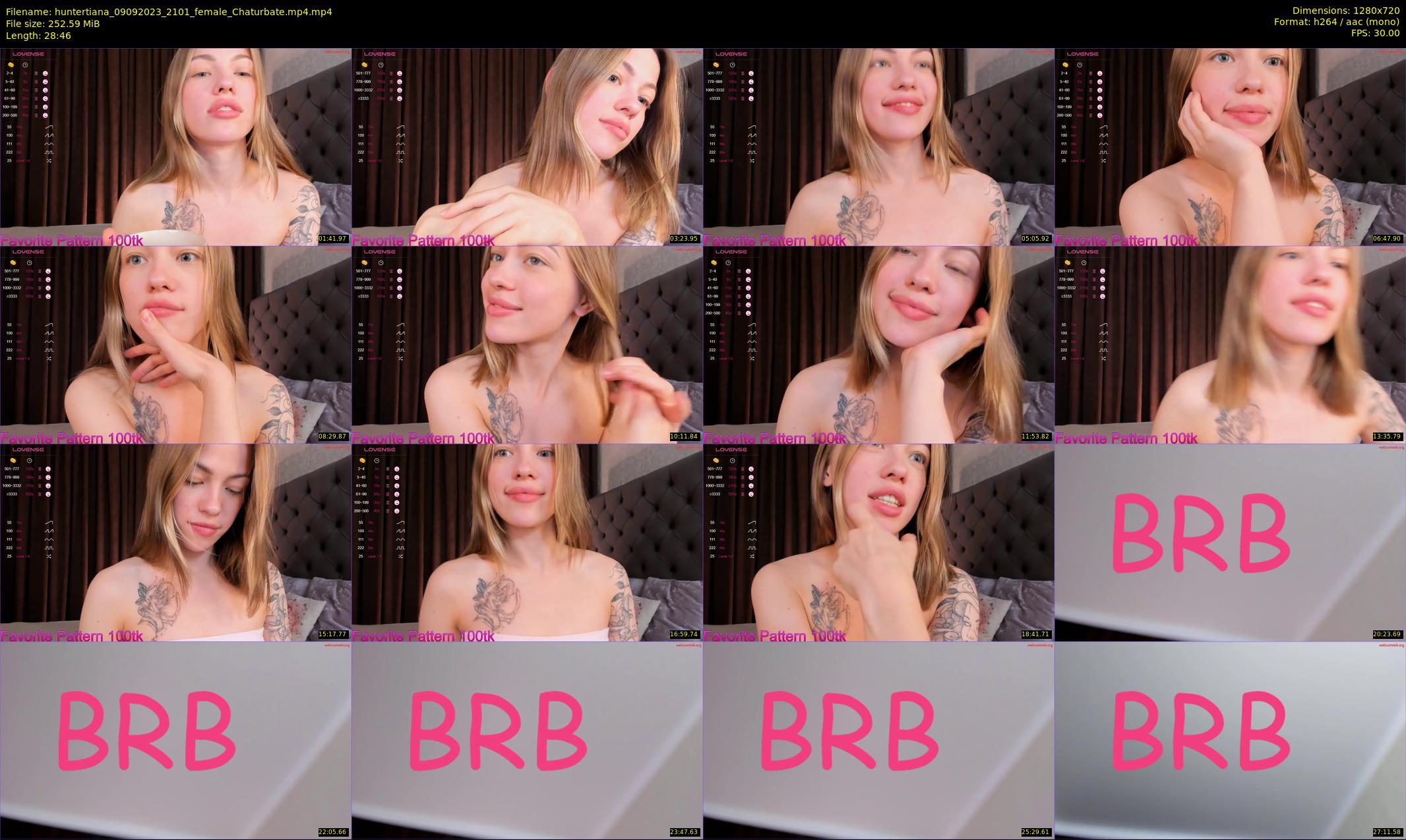 huntertiana — 29 minute Chaturbate female cam show recording, 720p, Sep 9, 2023