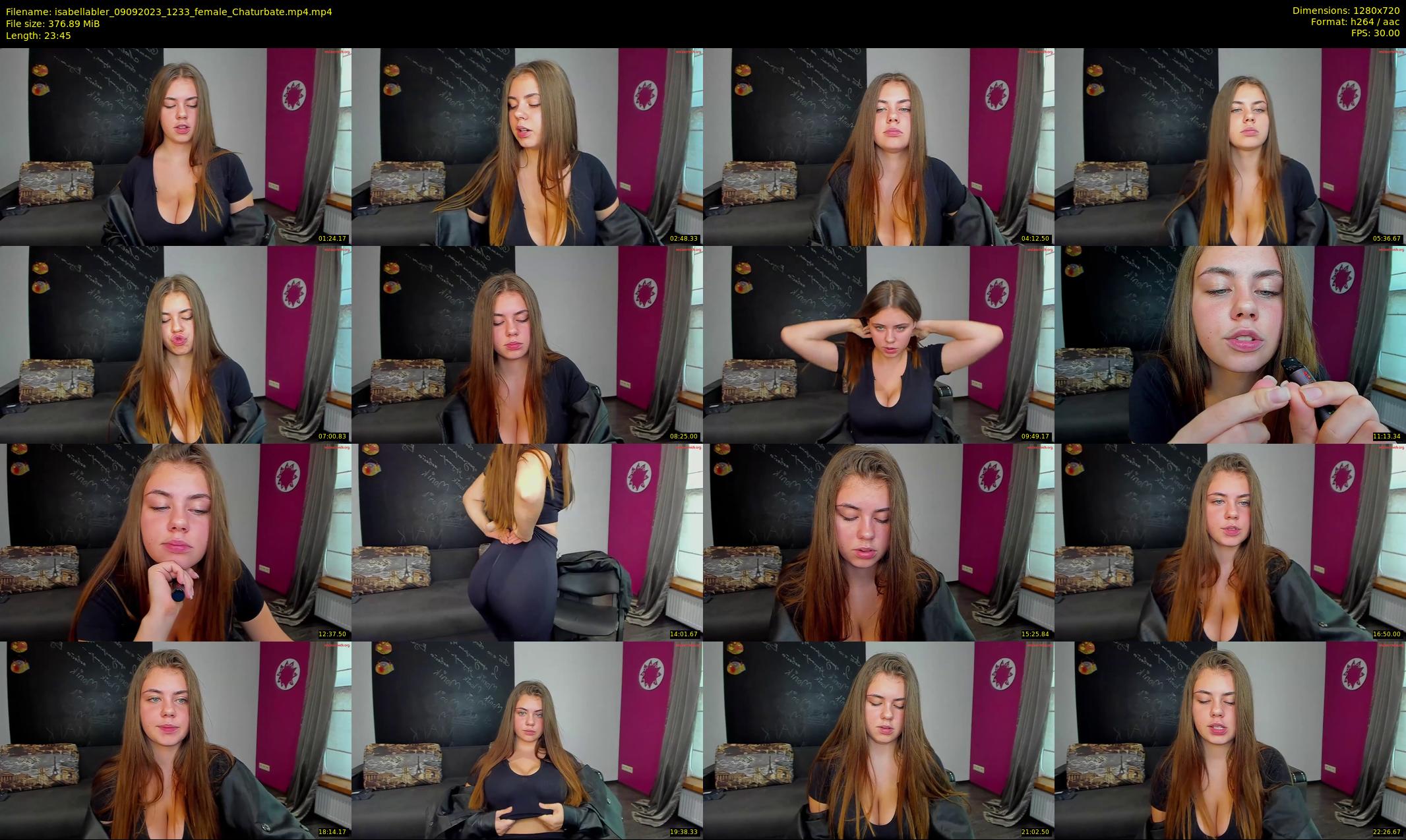 isabellabler — 24 minute Chaturbate female cam show recording, 720p, Sep 9, 2023