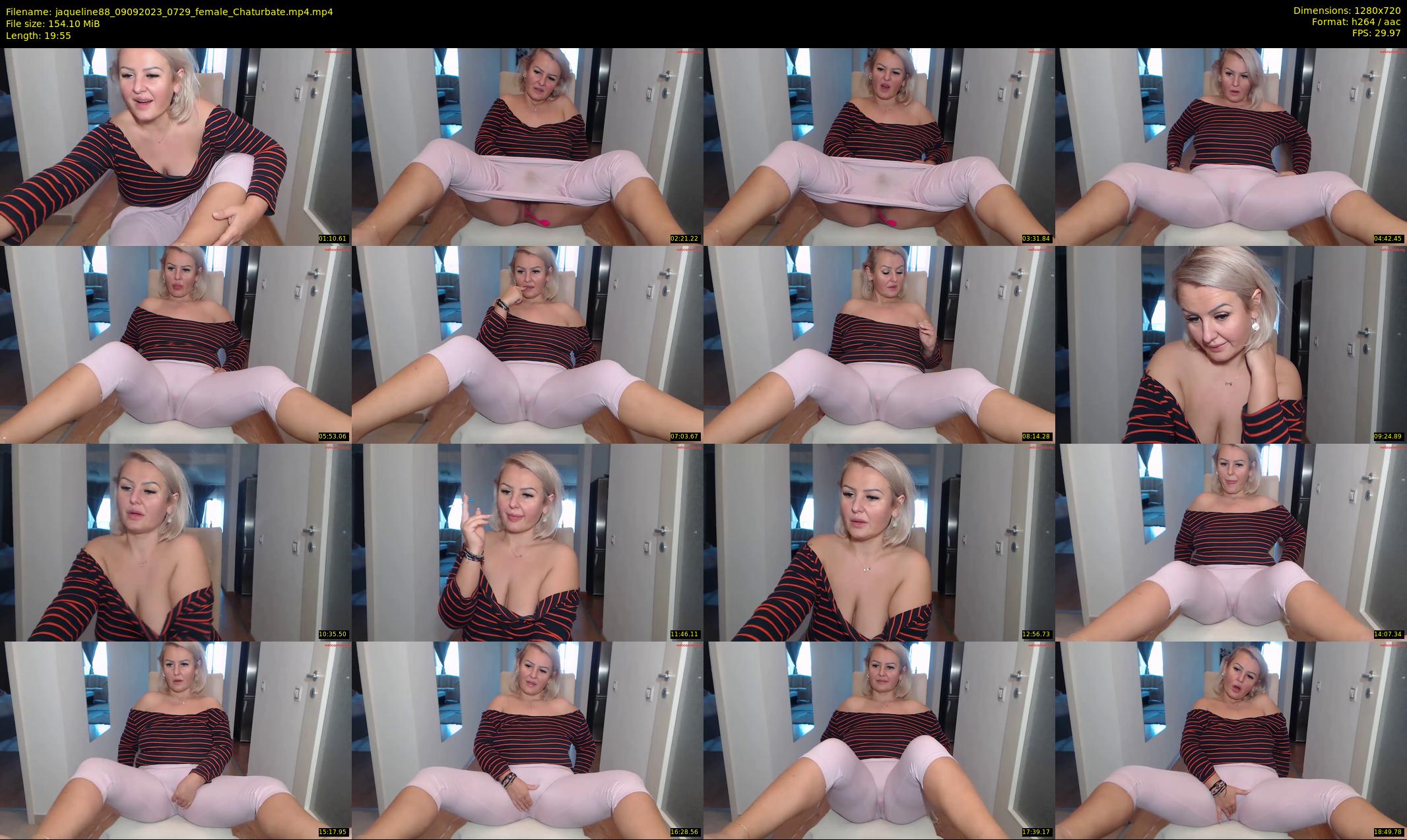 jaqueline88 — 20 minute Chaturbate female cam show recording, 720p, Sep 9, 2023