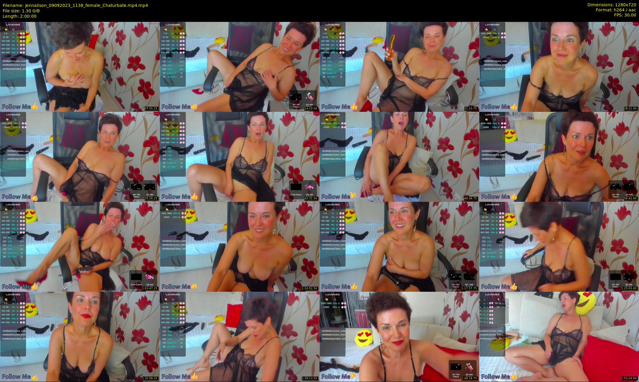 jennalison — 120 minute Chaturbate female cam show recording, 720p, Sep 9, 2023