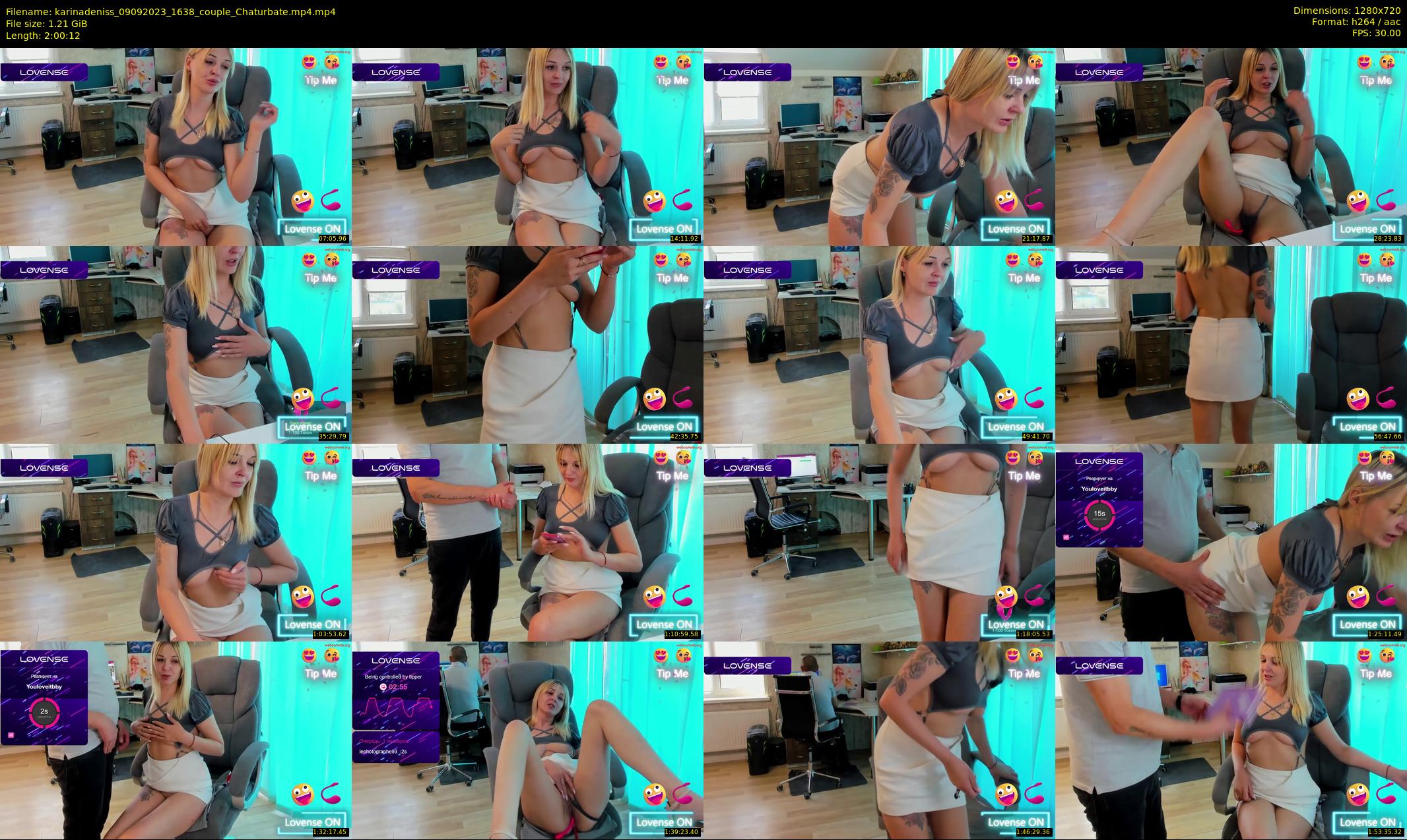 karinadeniss — 121 minute Chaturbate couple cam show recording, 720p, Sep 9, 2023