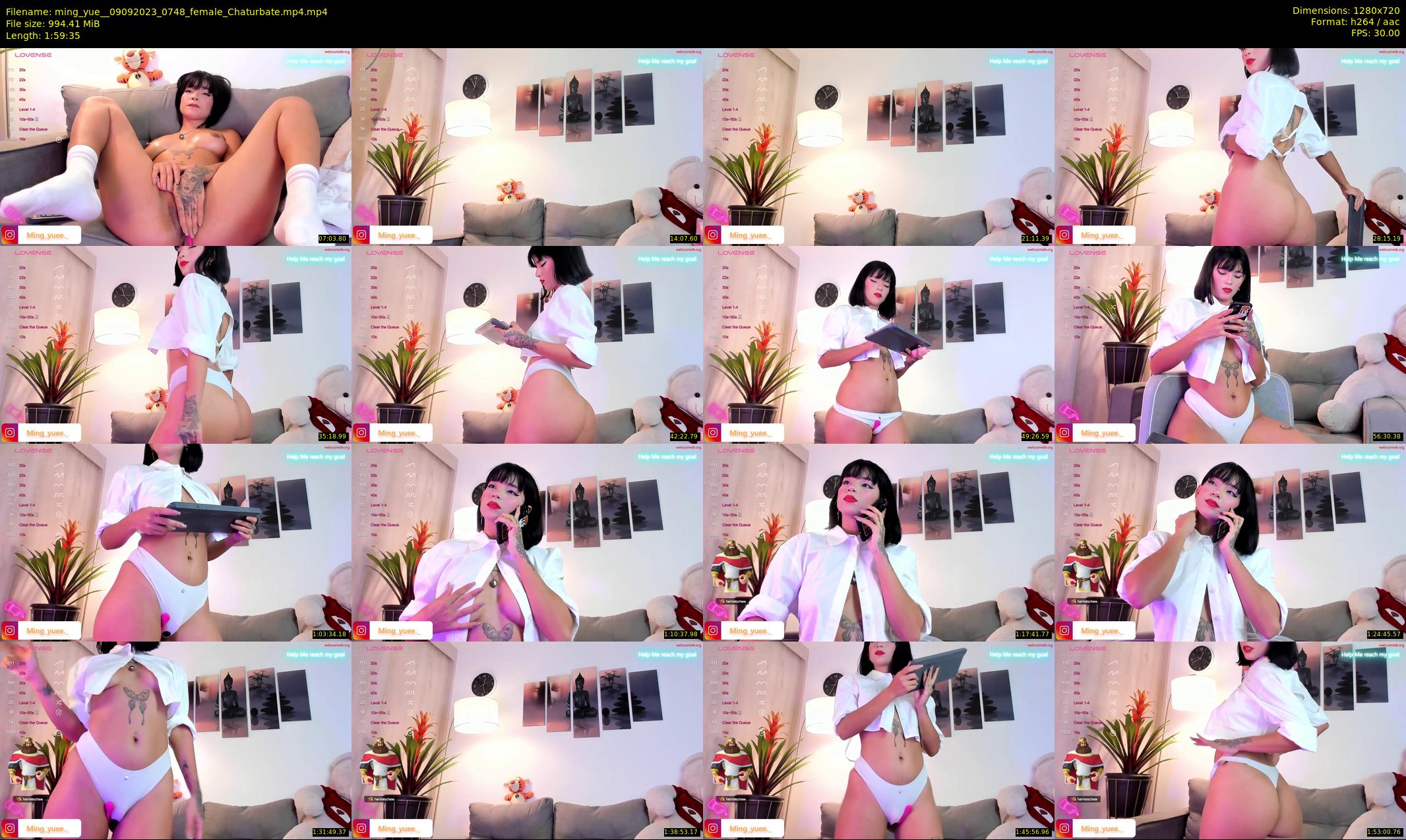 ming_yue_ — 120 minute Chaturbate female cam show recording, 720p, Sep 9, 2023