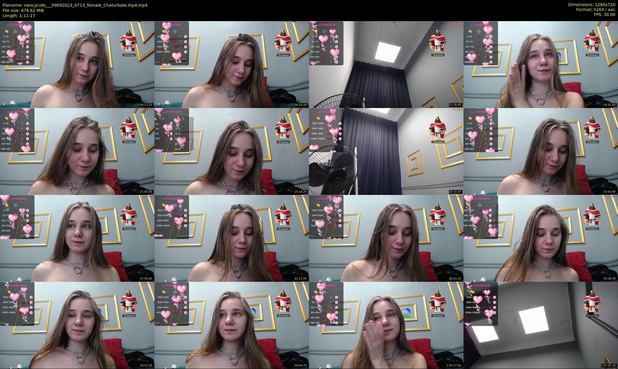 nancycute__ — 72 minute Chaturbate female cam show recording, 720p, Sep 9, 2023