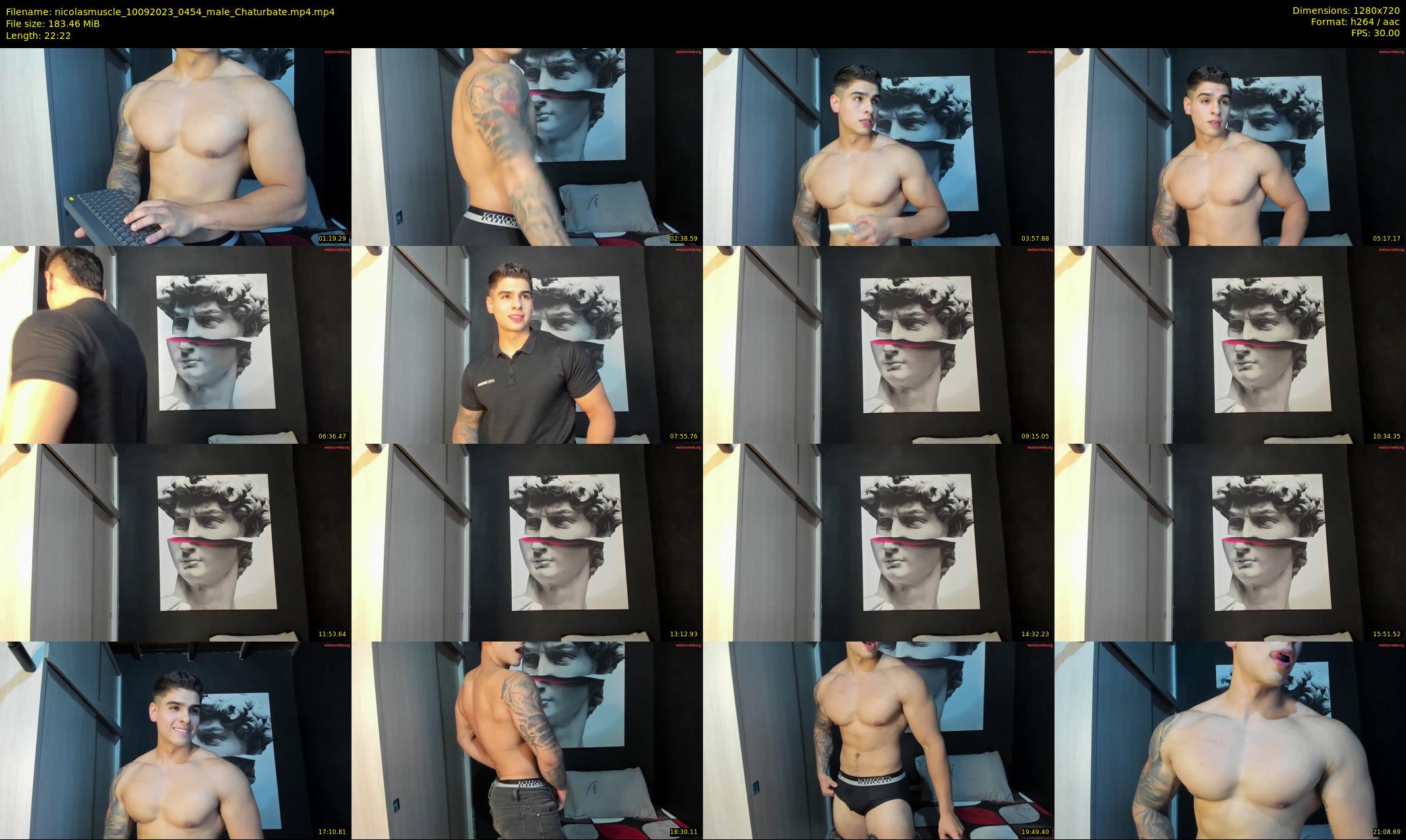 nicolasmuscle — 23 minute Chaturbate male cam show recording, 720p, Sep 10, 2023