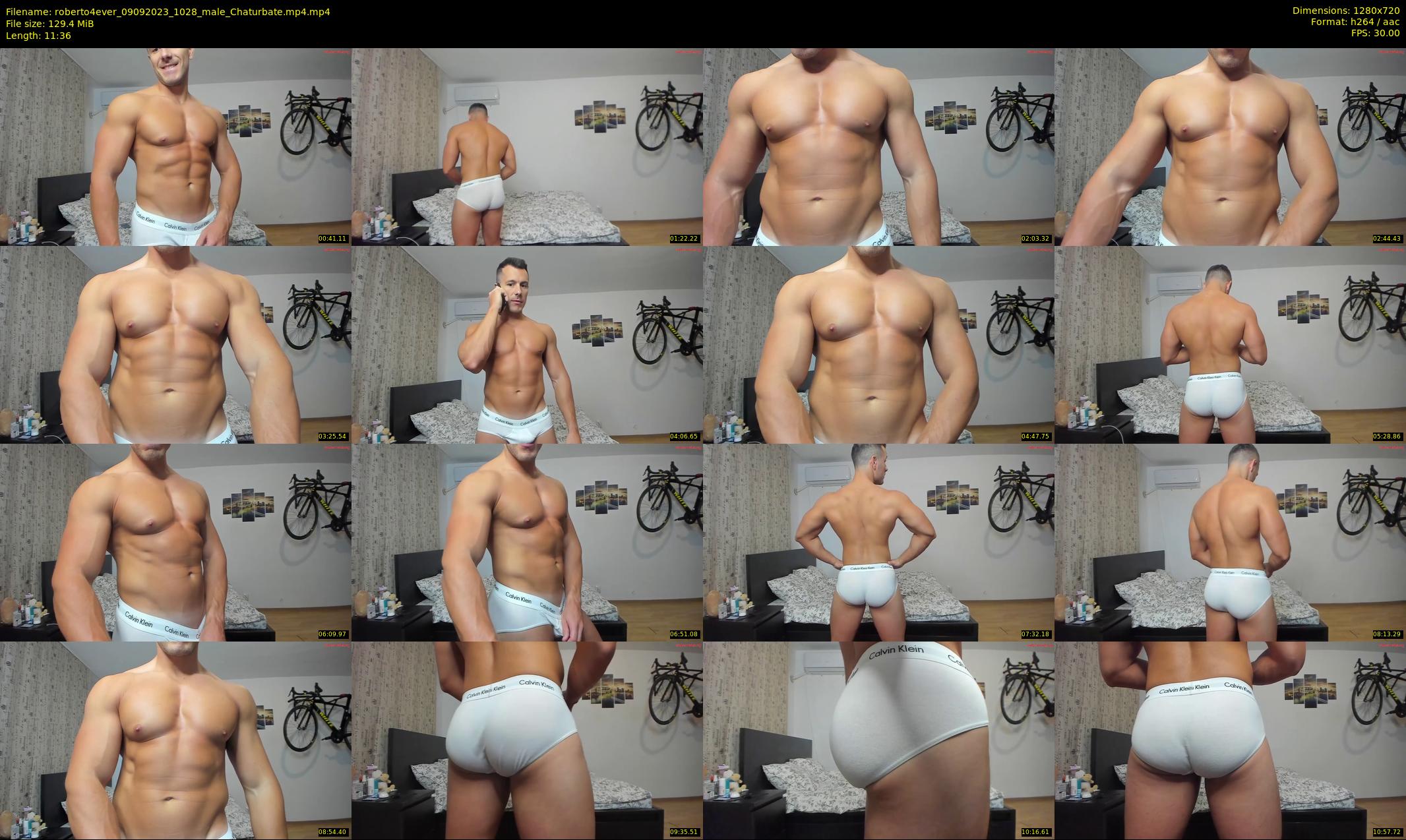 roberto4ever — 12 minute Chaturbate male cam show recording, 720p, Sep 9, 2023