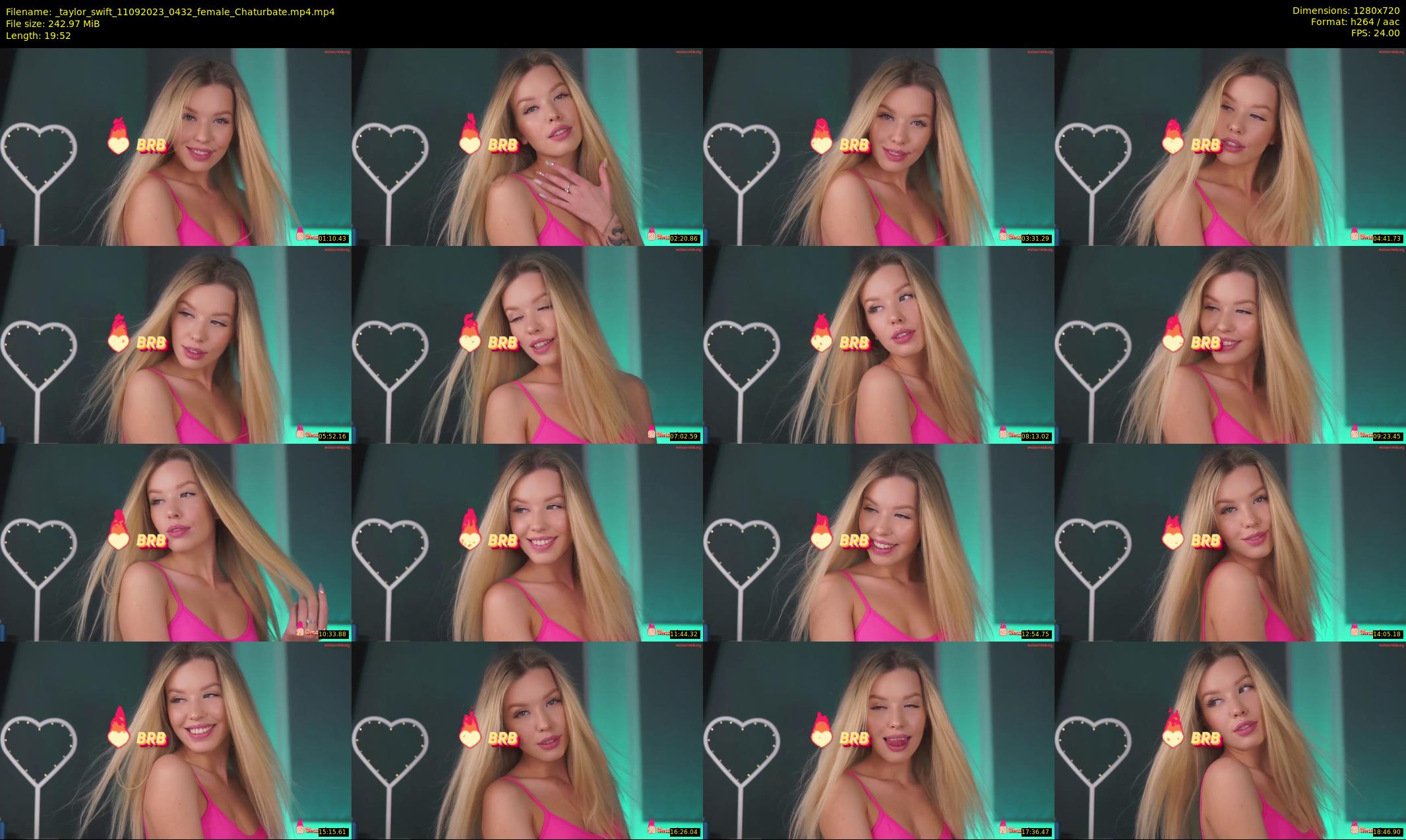 _taylor_swift — 20 minute Chaturbate female cam show recording, 720p, Sep 11, 2023