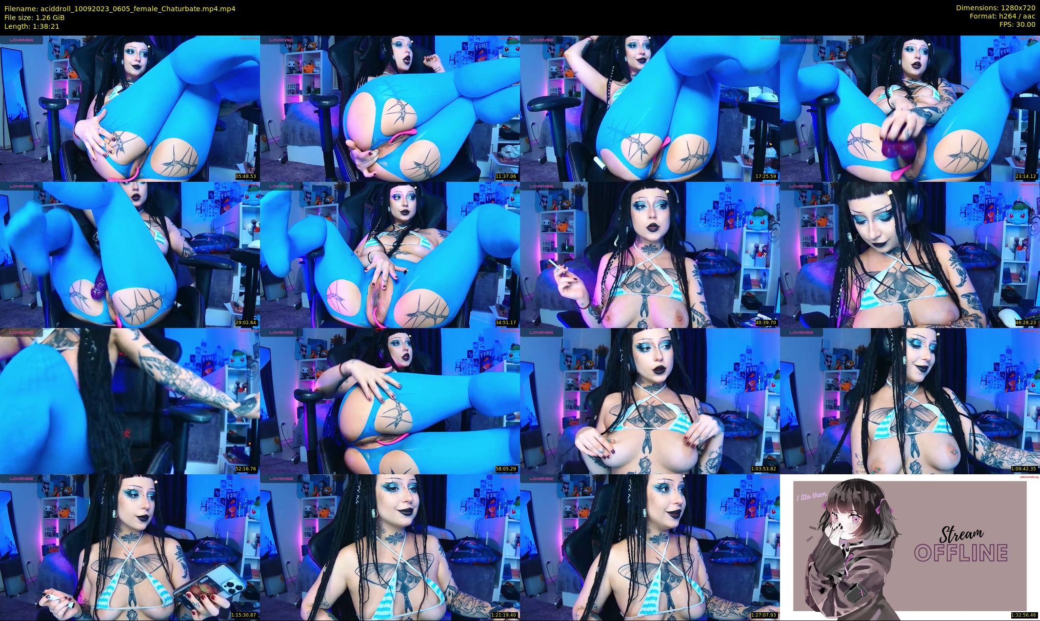 aciddroll — 99 minute Chaturbate female cam show recording, 720p, Sep 10, 2023
