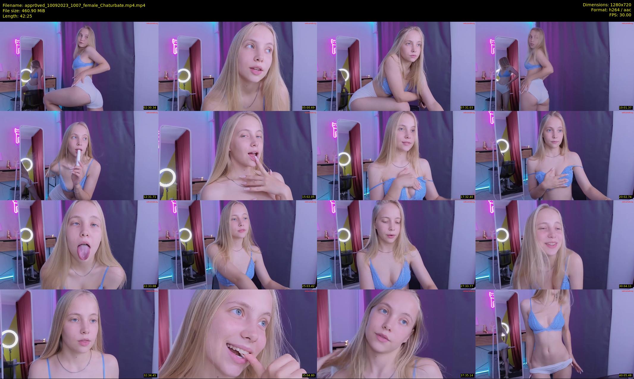 appr0ved — 43 minute Chaturbate female cam show recording, 720p, Sep 10, 2023