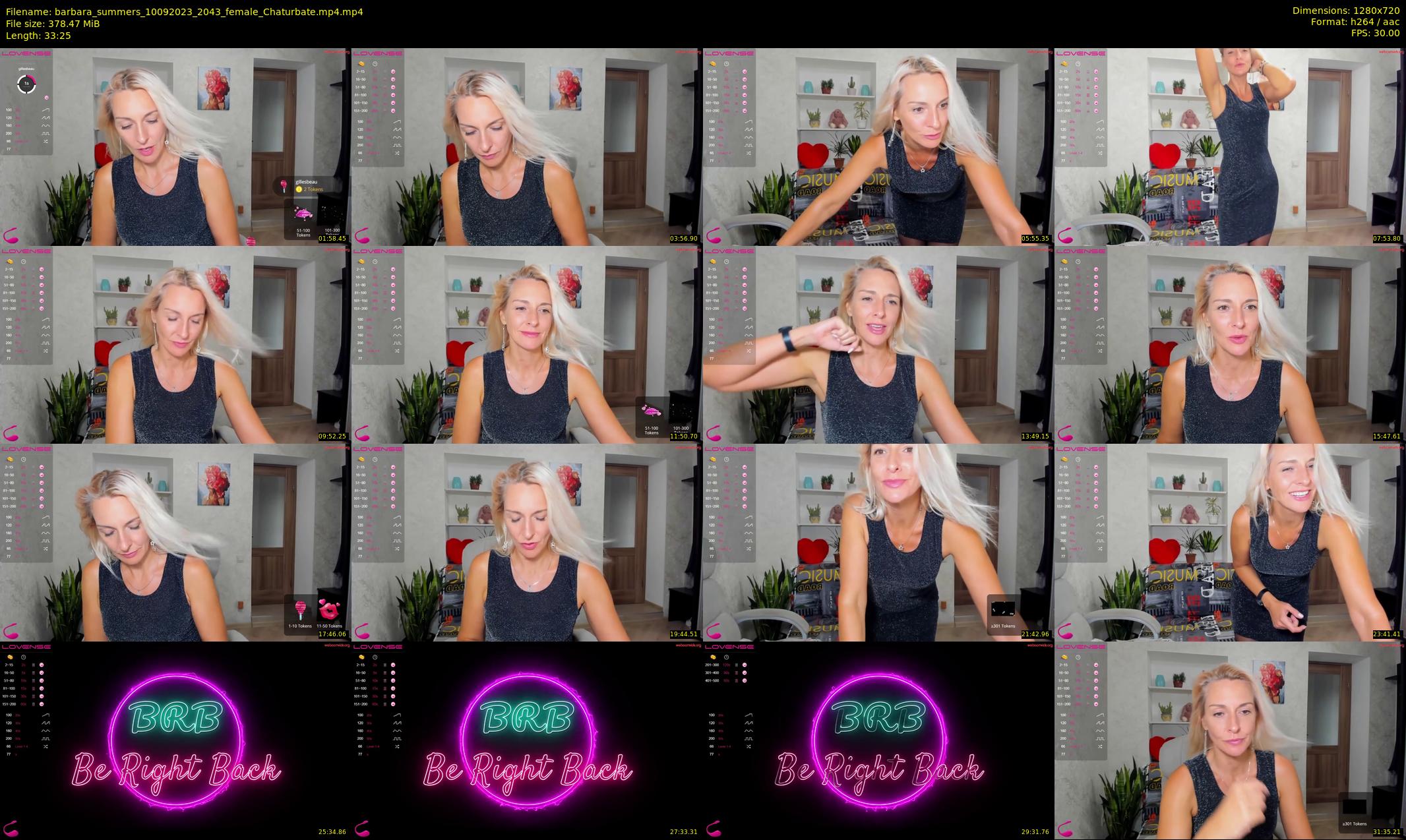 barbara_summers — 34 minute Chaturbate female cam show recording, 720p, Sep 10, 2023