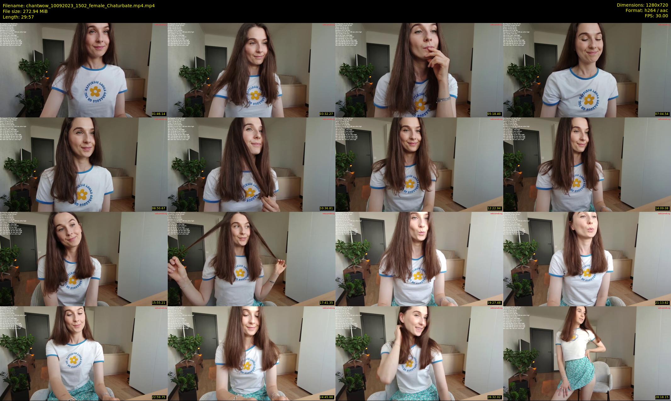 chantwow — 30 minute Chaturbate female cam show recording, 720p, Sep 10, 2023