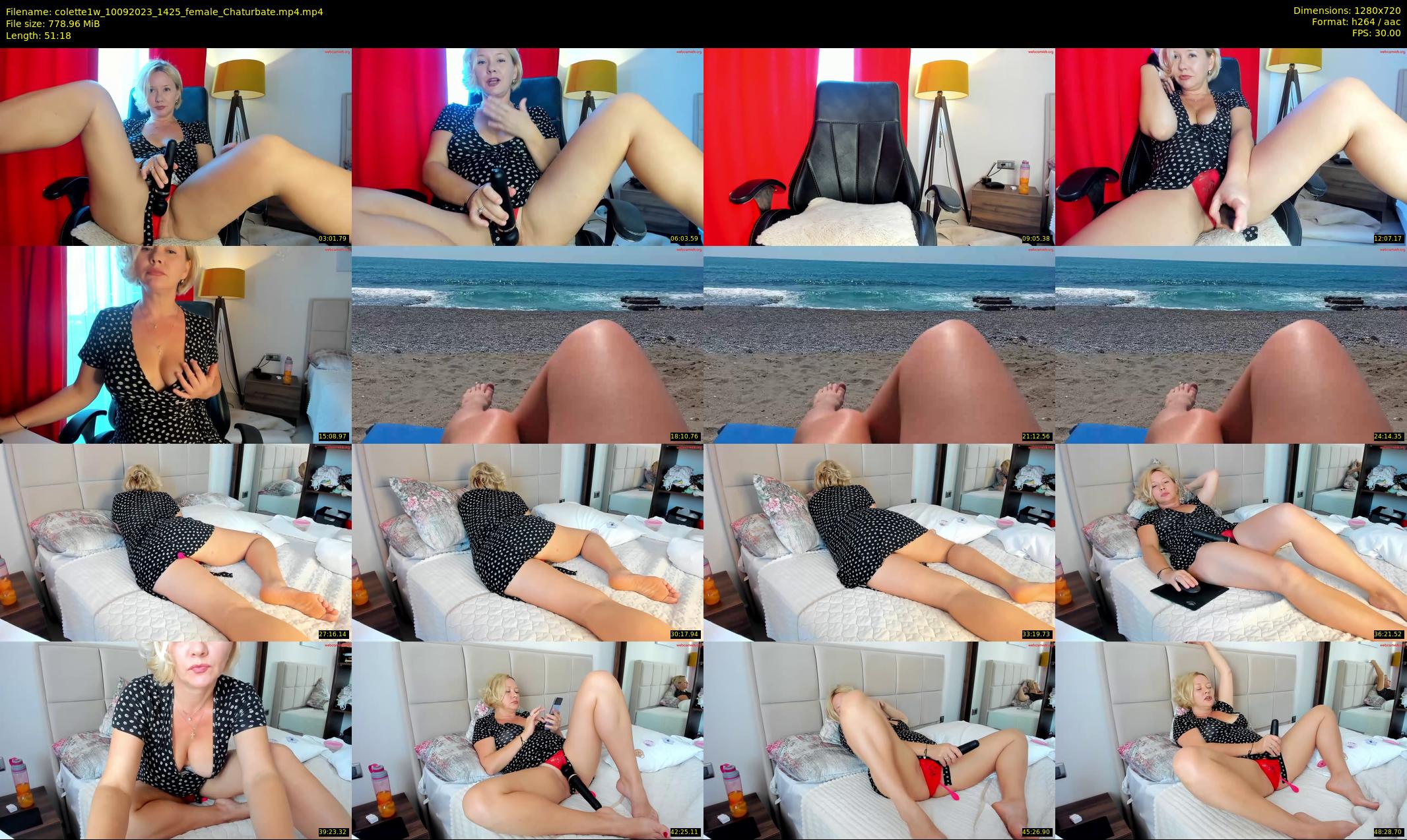 colette1w — 52 minute Chaturbate female cam show recording, 720p, Sep 10, 2023