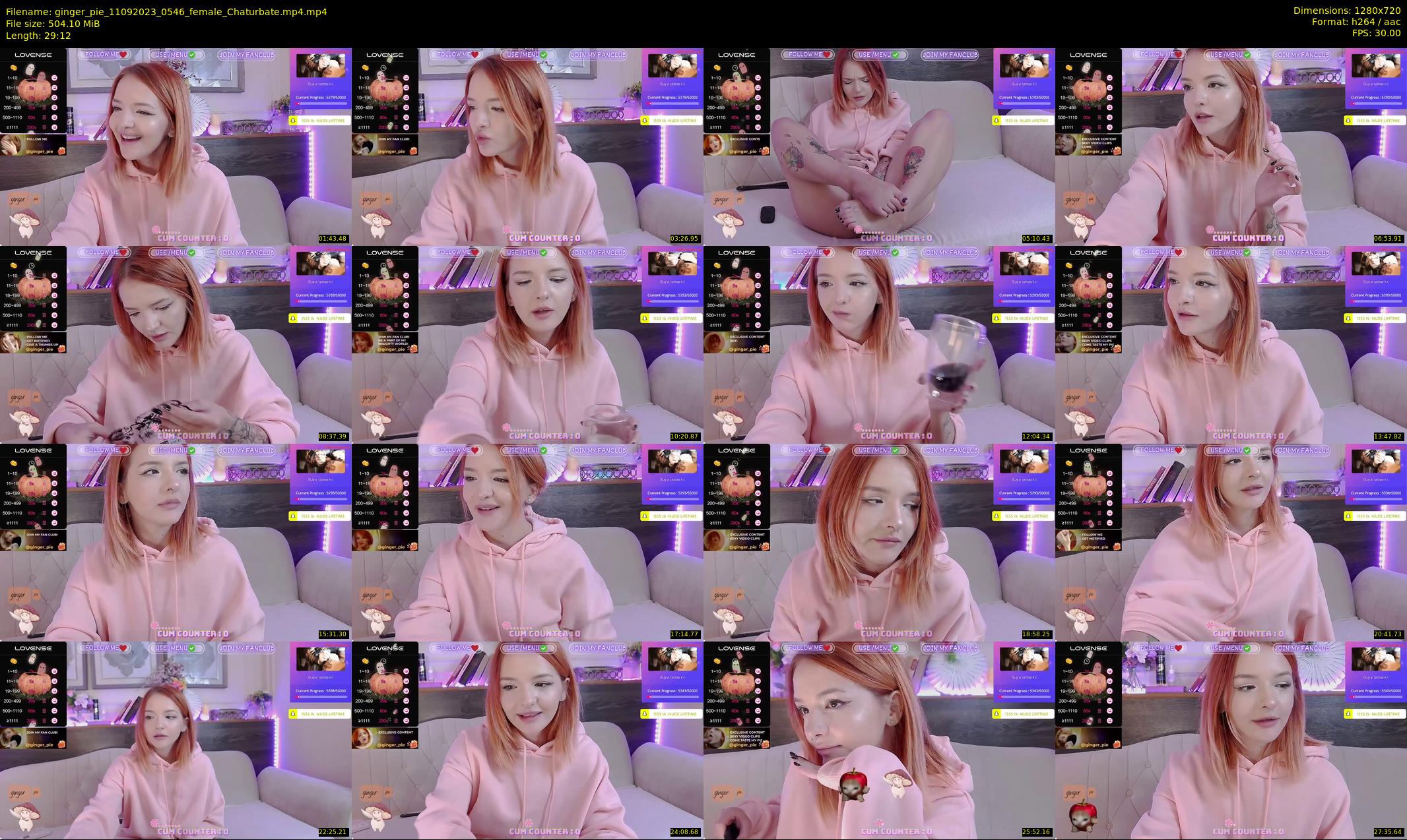 ginger_pie — 30 minute Chaturbate female cam show recording, 720p, Sep 11, 2023
