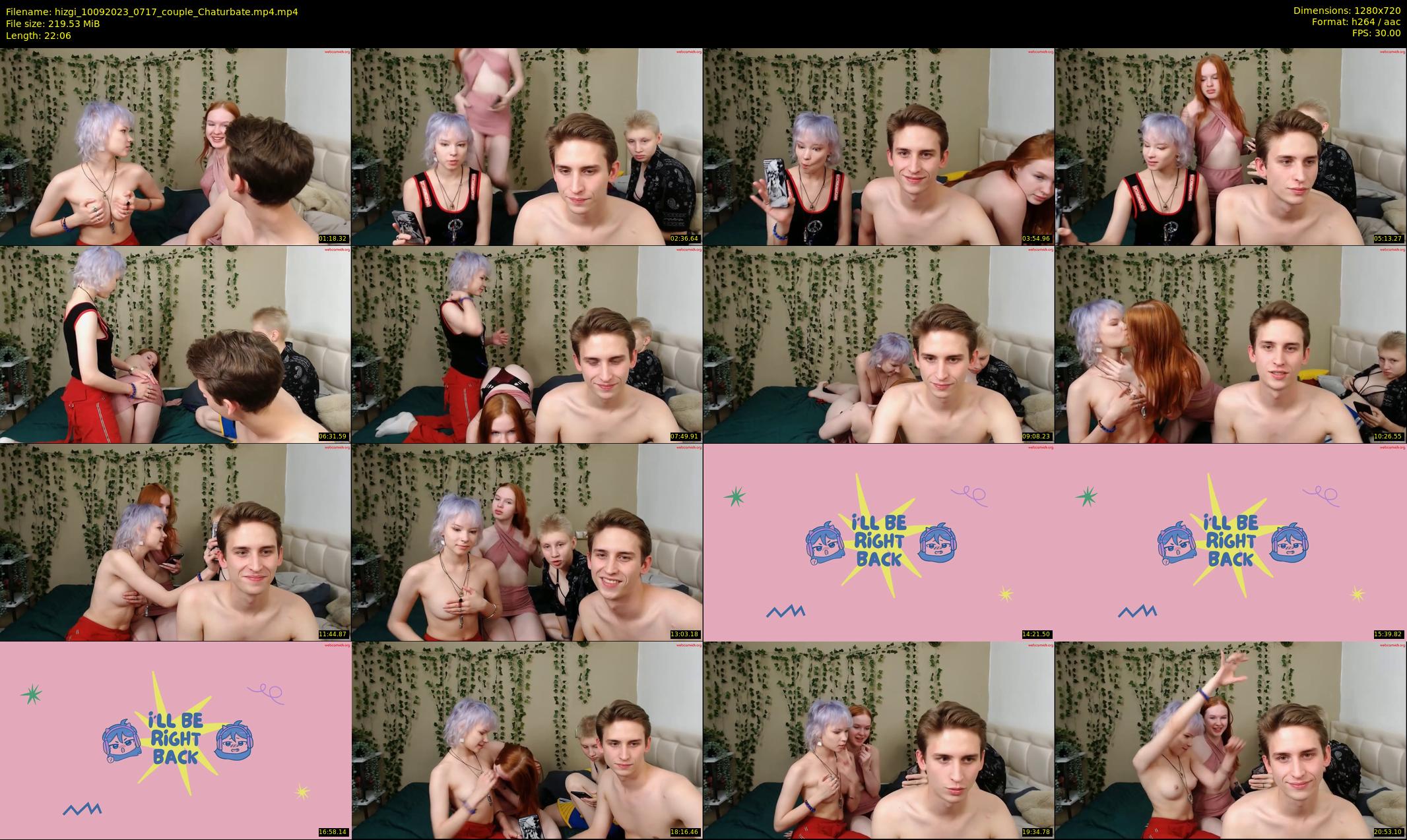 hizgi — 23 minute Chaturbate couple cam show recording, 720p, Sep 10, 2023