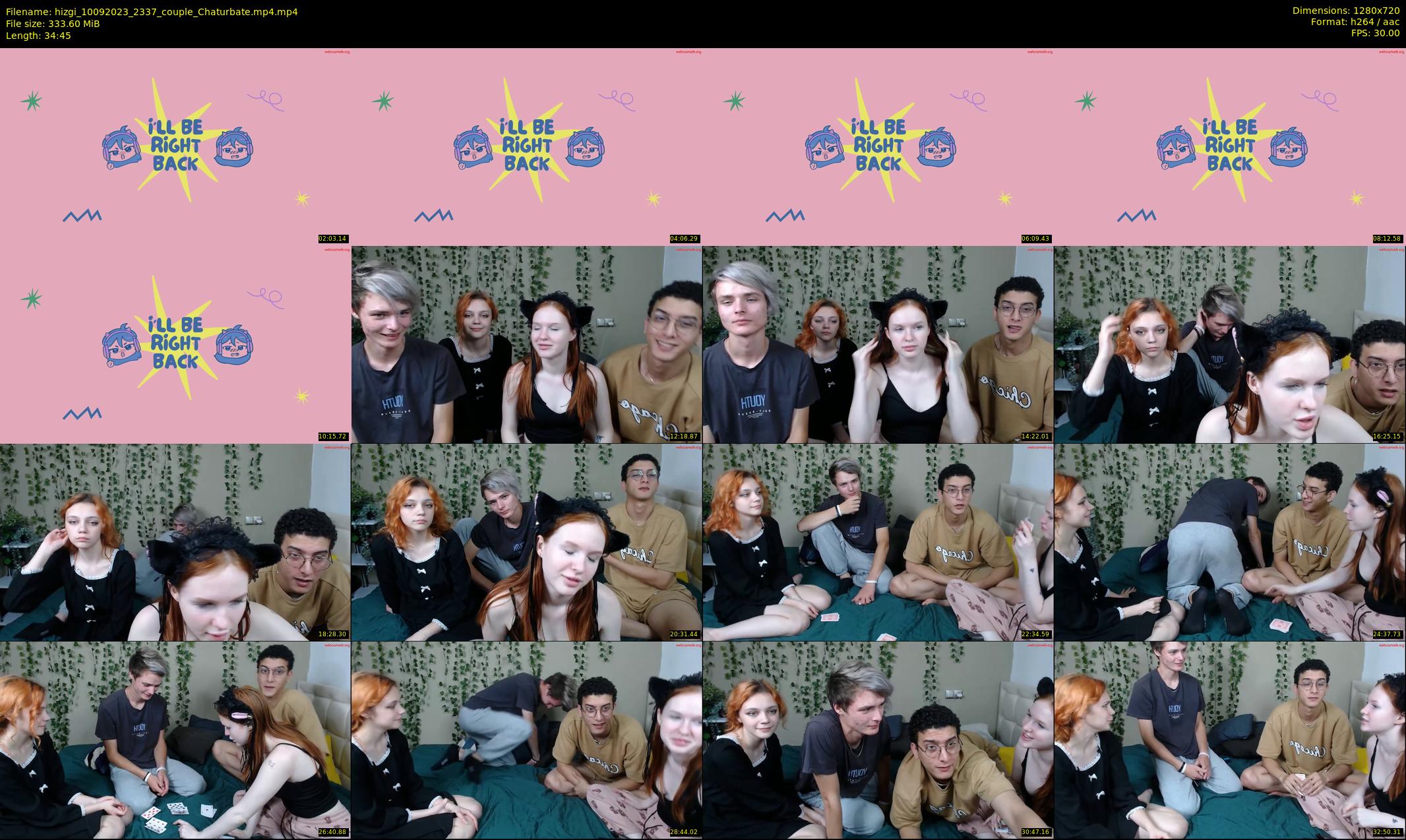 hizgi — 35 minute Chaturbate couple cam show recording, 720p, Sep 10, 2023