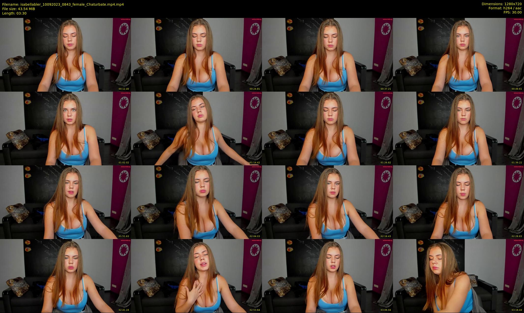isabellabler — 4 minute Chaturbate female cam show recording, 720p, Sep 10, 2023