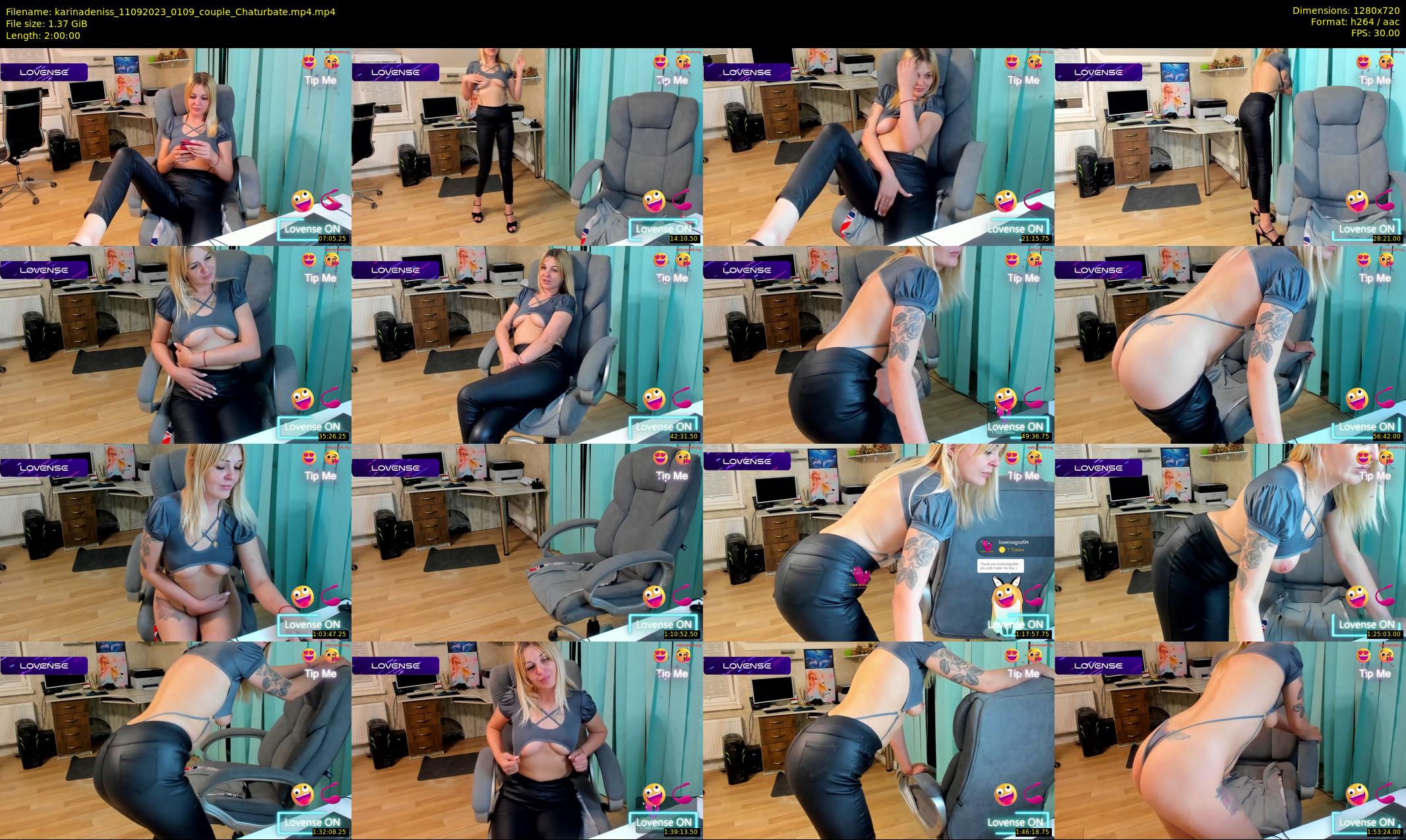karinadeniss — 120 minute Chaturbate couple cam show recording, 720p, Sep 11, 2023