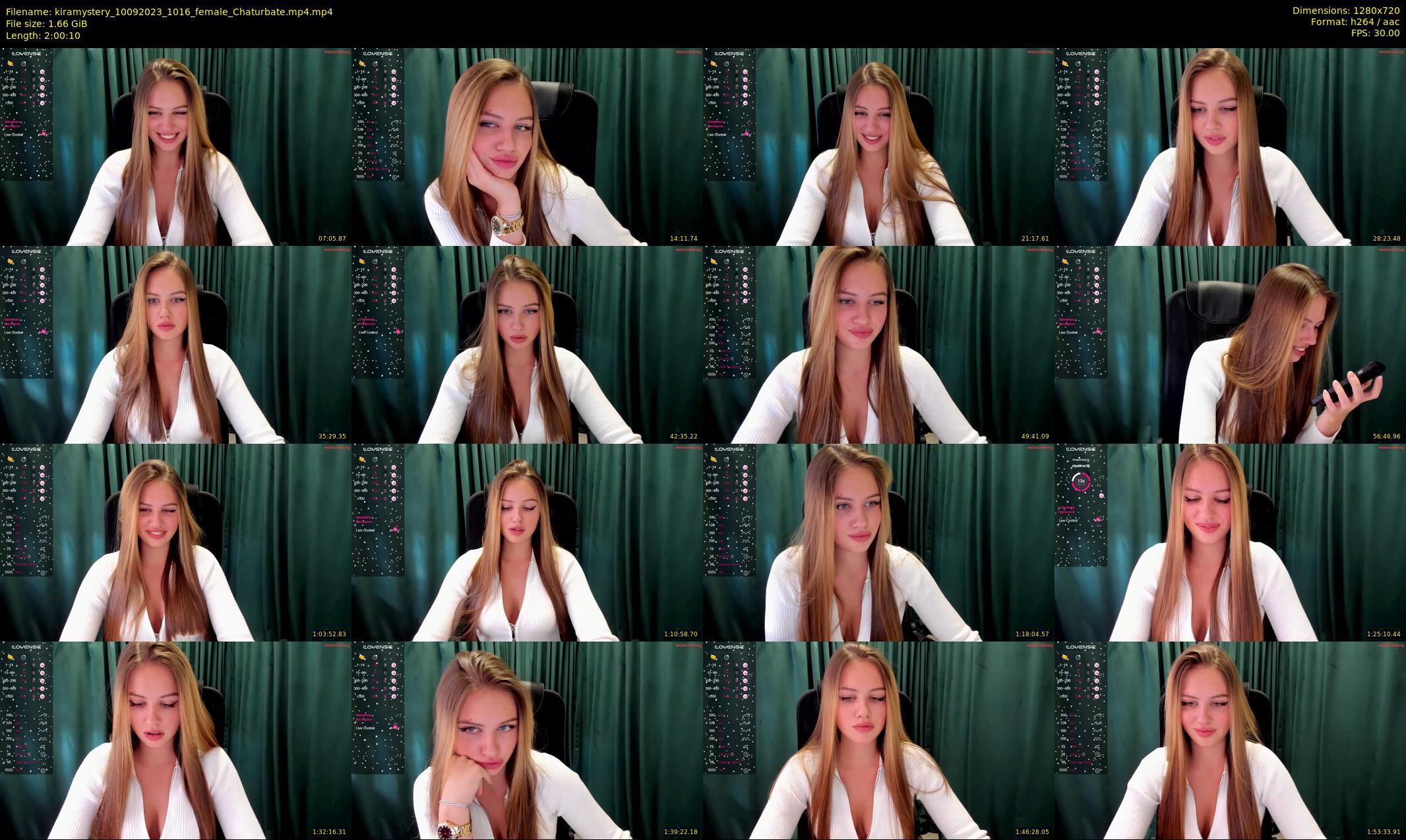 kiramystery — 121 minute Chaturbate female cam show recording, 720p, Sep 10, 2023