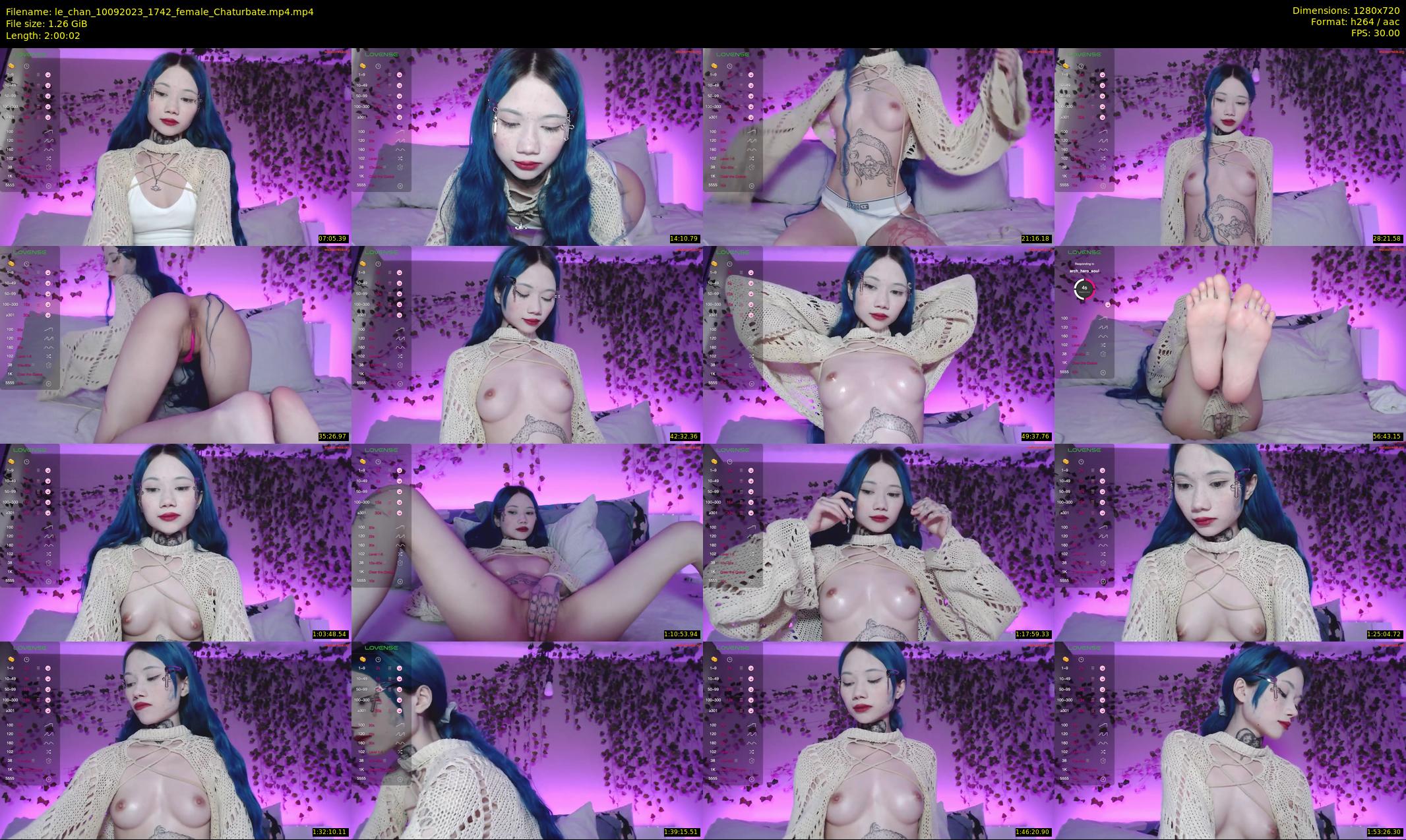 le_chan — 121 minute Chaturbate female cam show recording, 720p, Sep 10, 2023