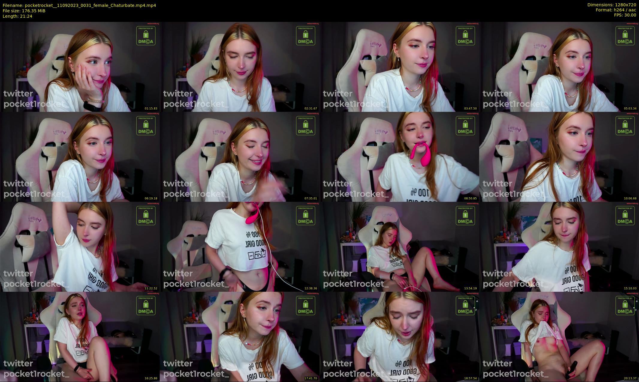 pocketrocket_ — 22 minute Chaturbate female cam show recording, 720p, Sep 11, 2023