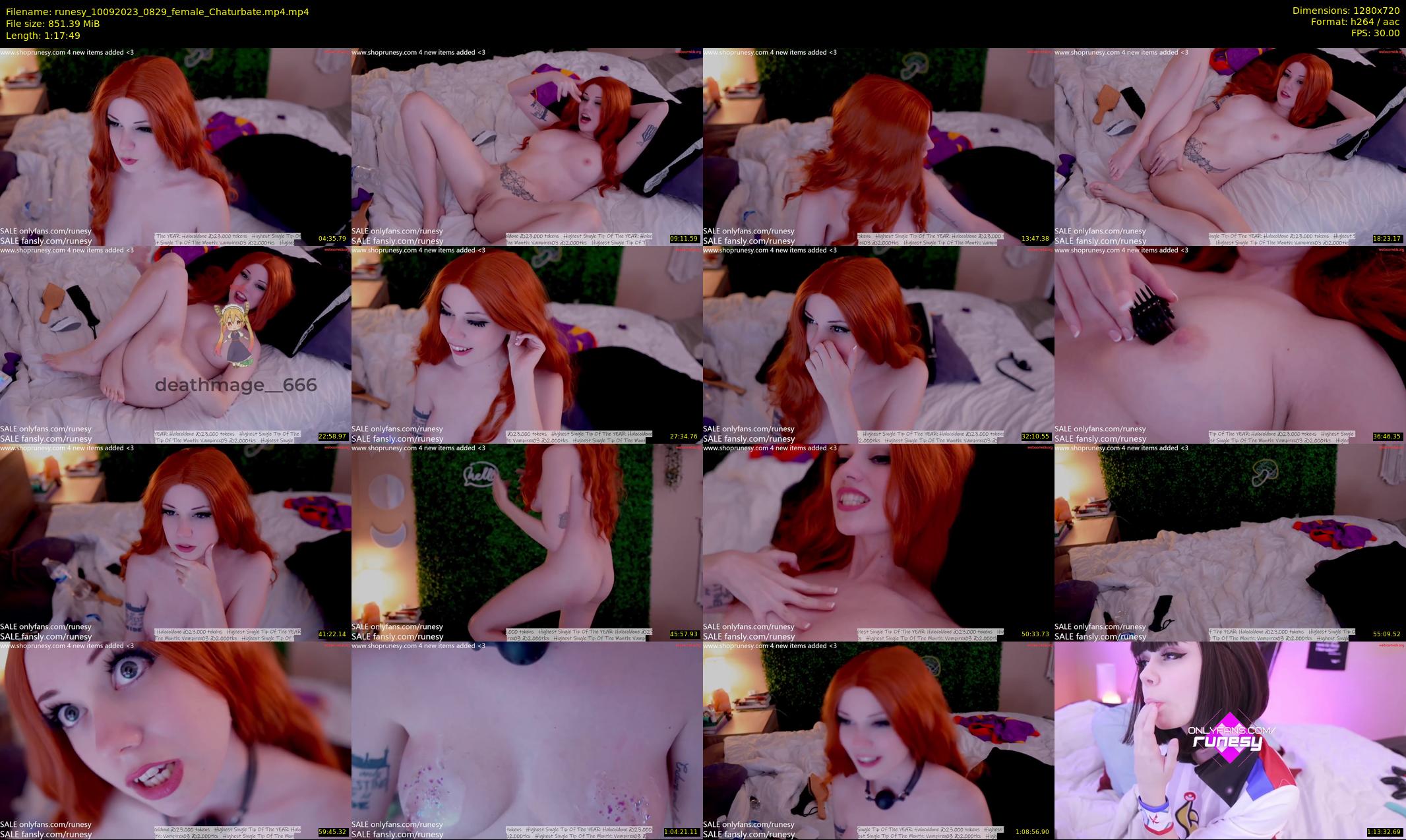 runesy — 78 minute Chaturbate female cam show recording, 720p, Sep 10, 2023
