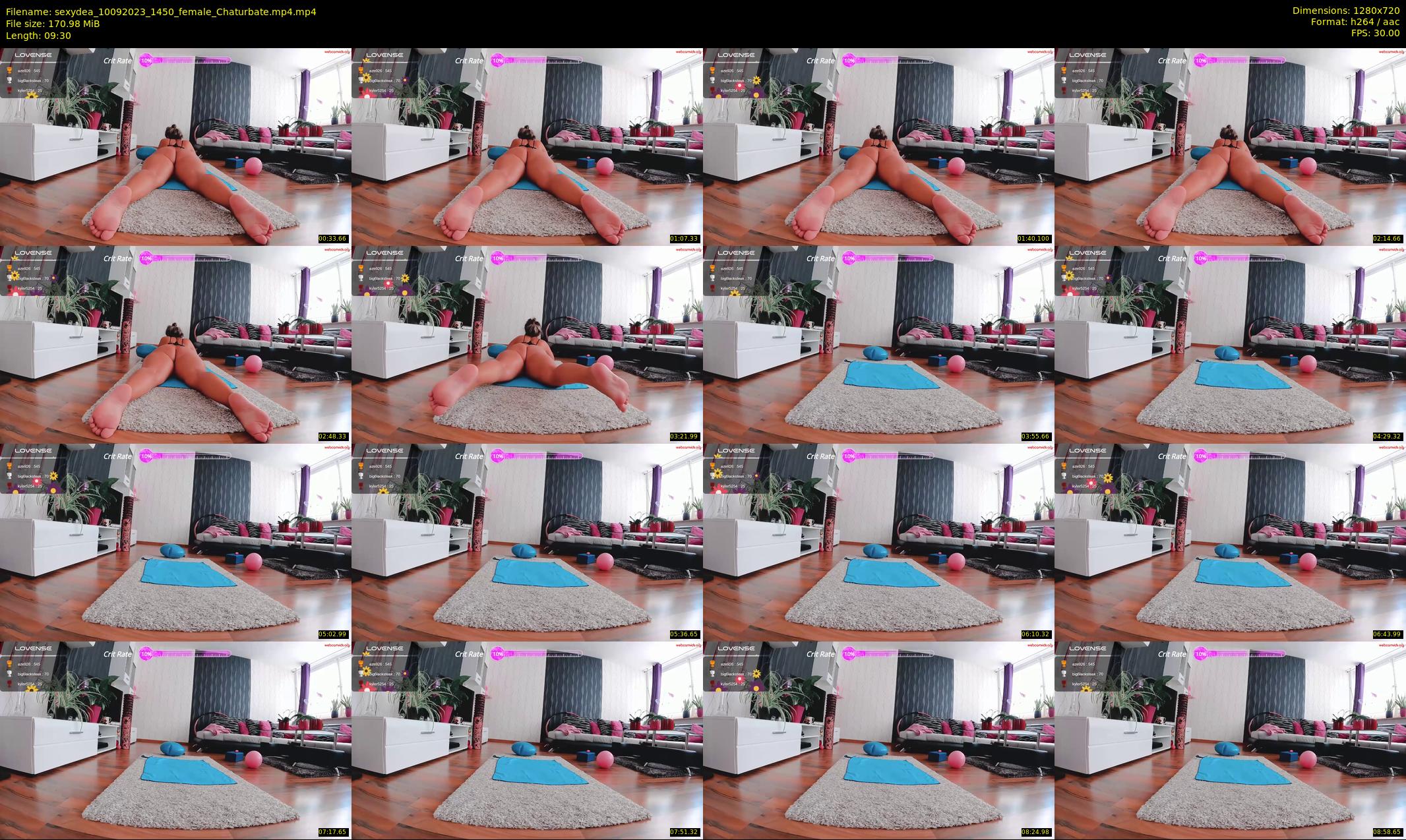 sexydea — 10 minute Chaturbate female cam show recording, 720p, Sep 10, 2023
