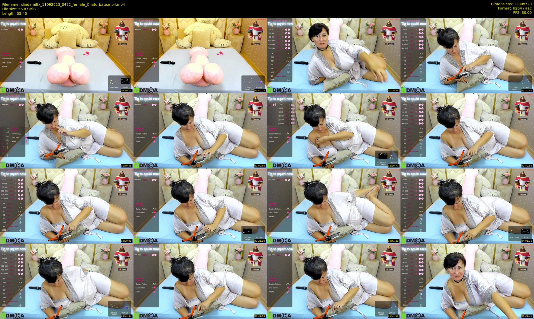 xlindamilfx — 6 minute Chaturbate female cam show recording, 720p, Sep 11, 2023