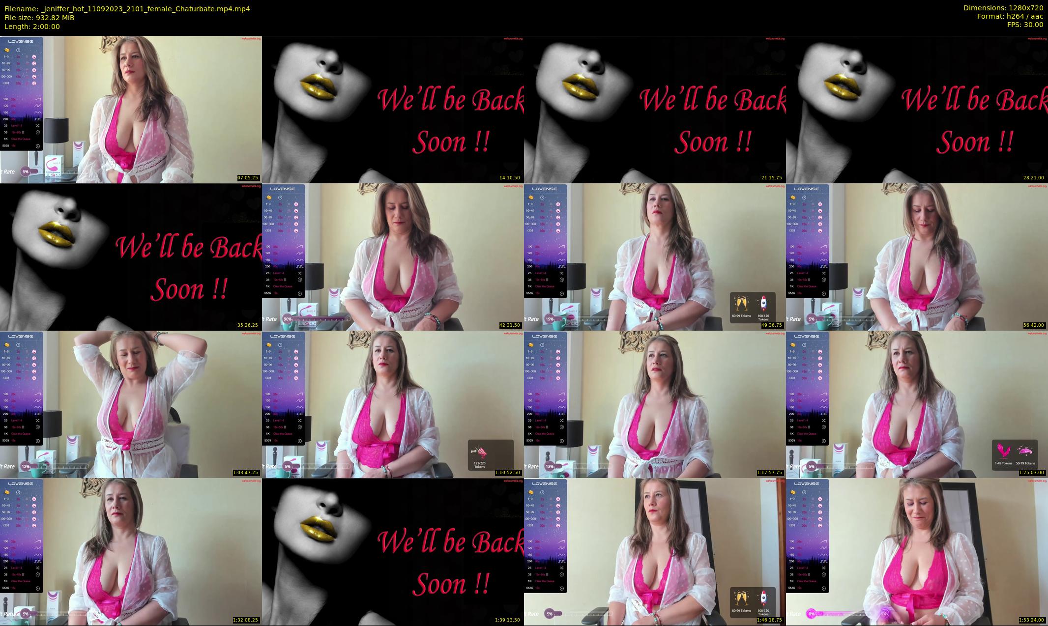 _jeniffer_hot — 120 minute Chaturbate female cam show recording, 720p, Sep 11, 2023