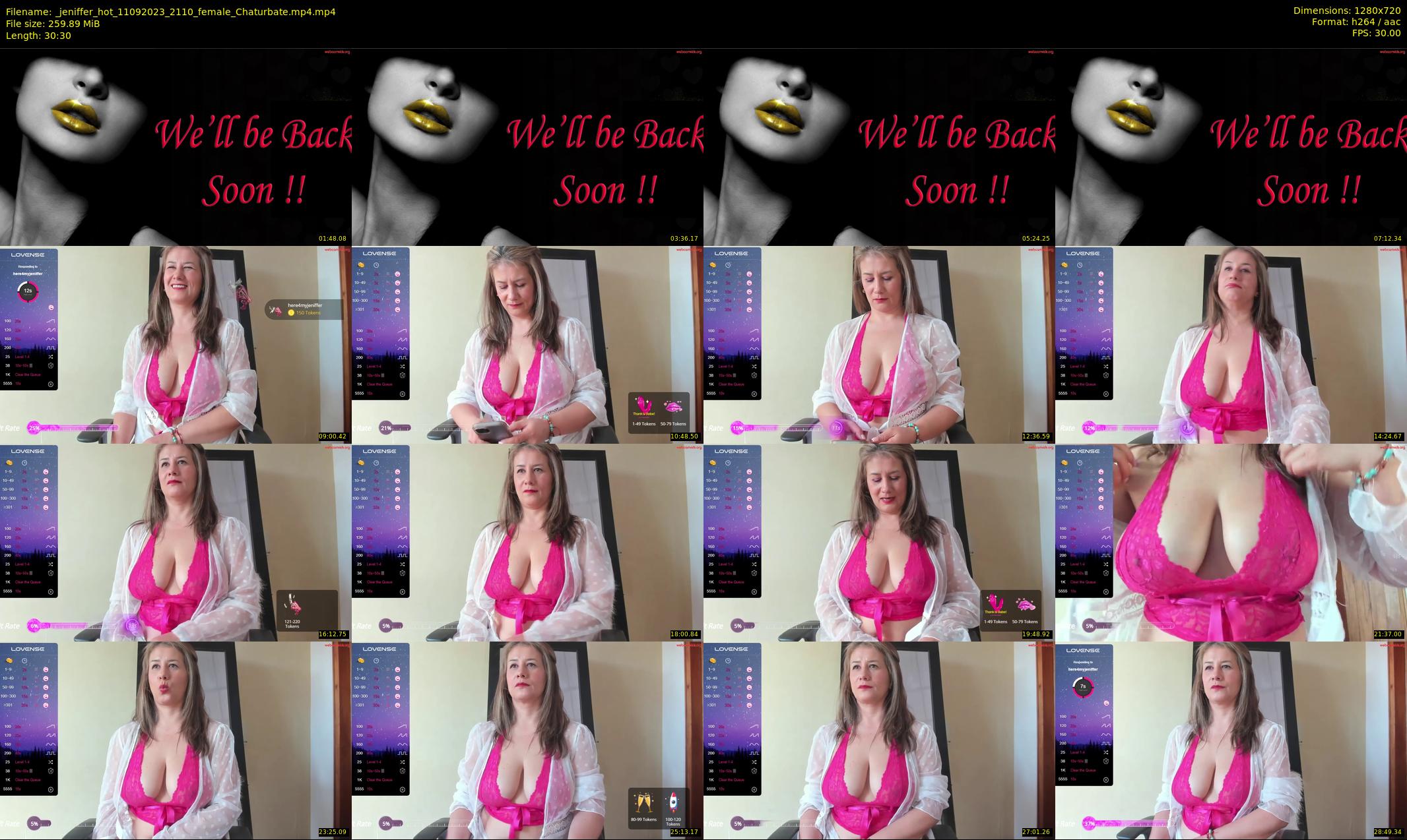 _jeniffer_hot — 31 minute Chaturbate female cam show recording, 720p, Sep 11, 2023