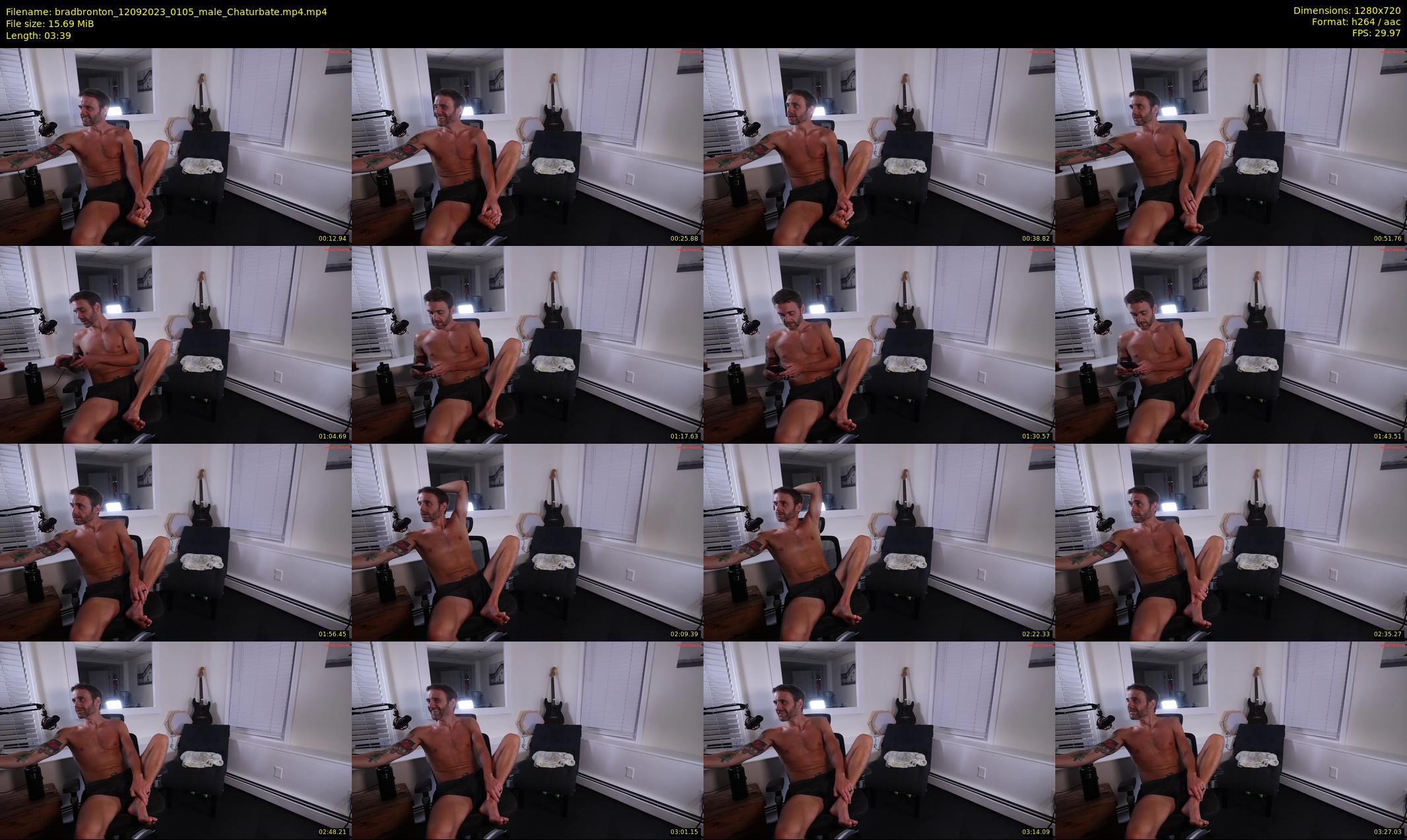 bradbronton — 4 minute Chaturbate male cam show recording, 720p, Sep 12, 2023